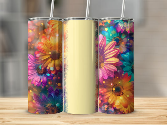Vibrant Colorful Floral and Solid Patterned Tumblers
