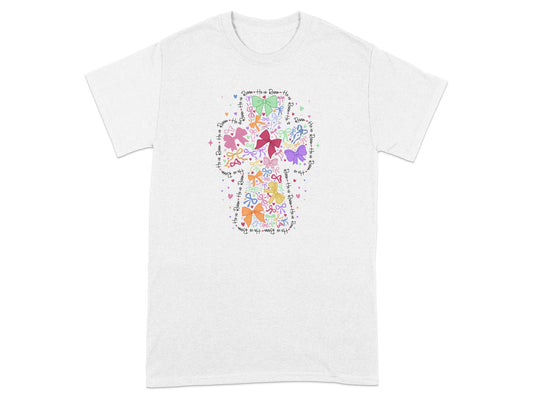 Colorful Butterfly Design Graphic Printed Shirt