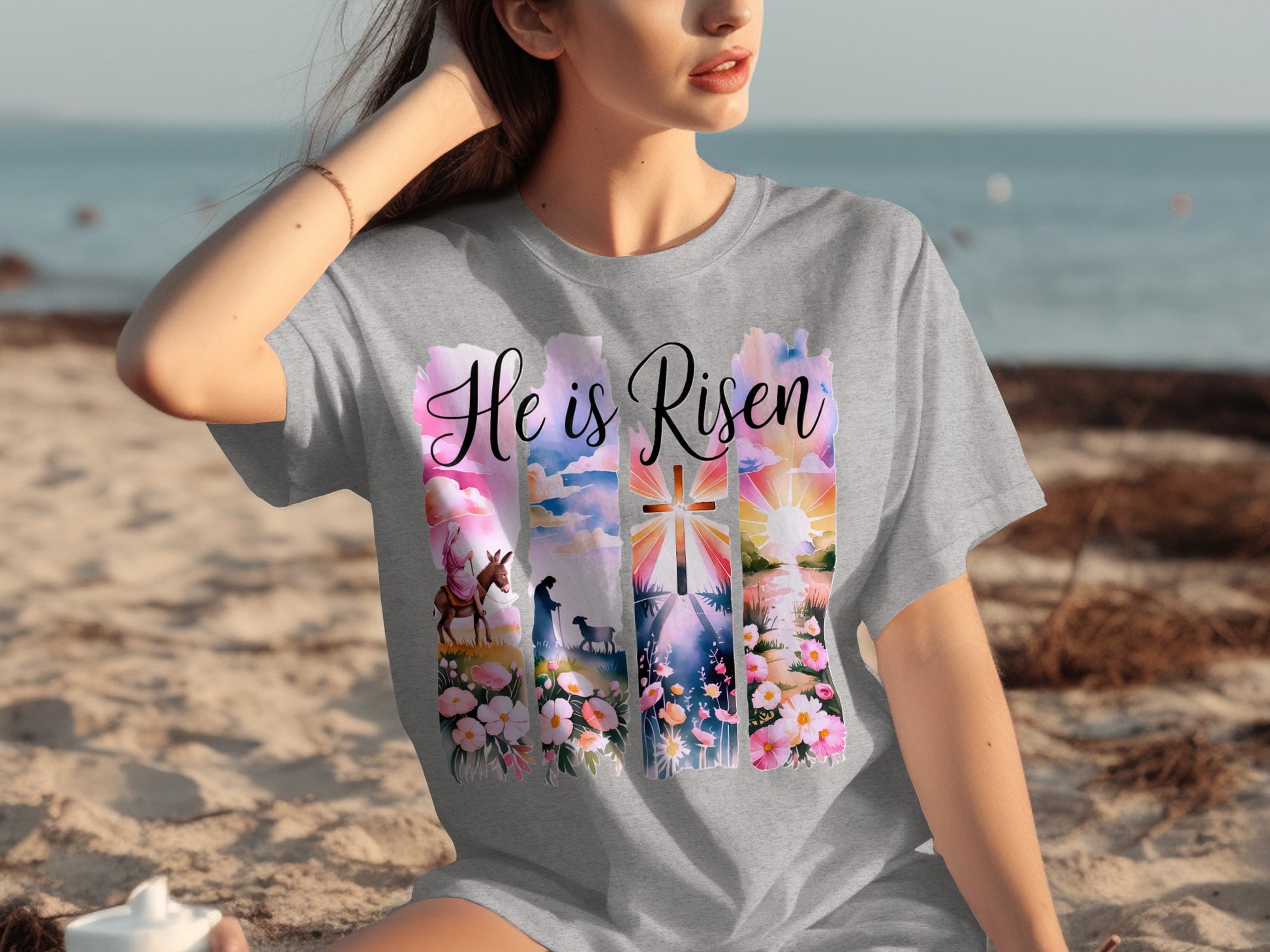 He is Risen Religious Graphic T-shirt