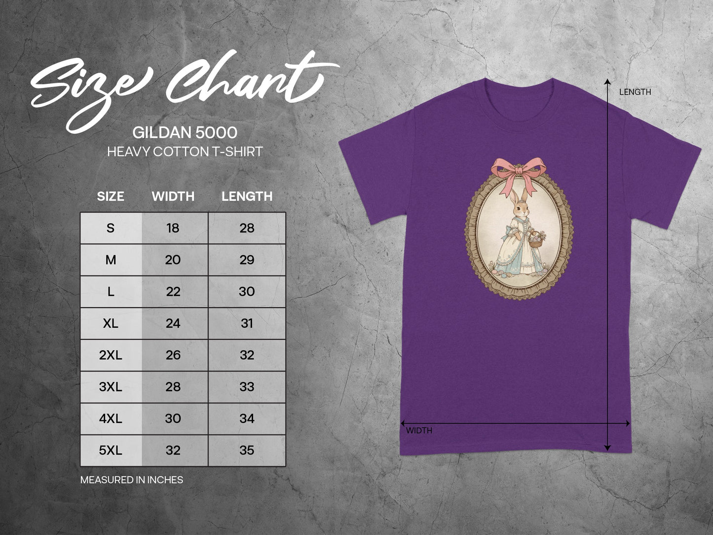 Purple T-Shirt with Vintage Bunny Print Design
