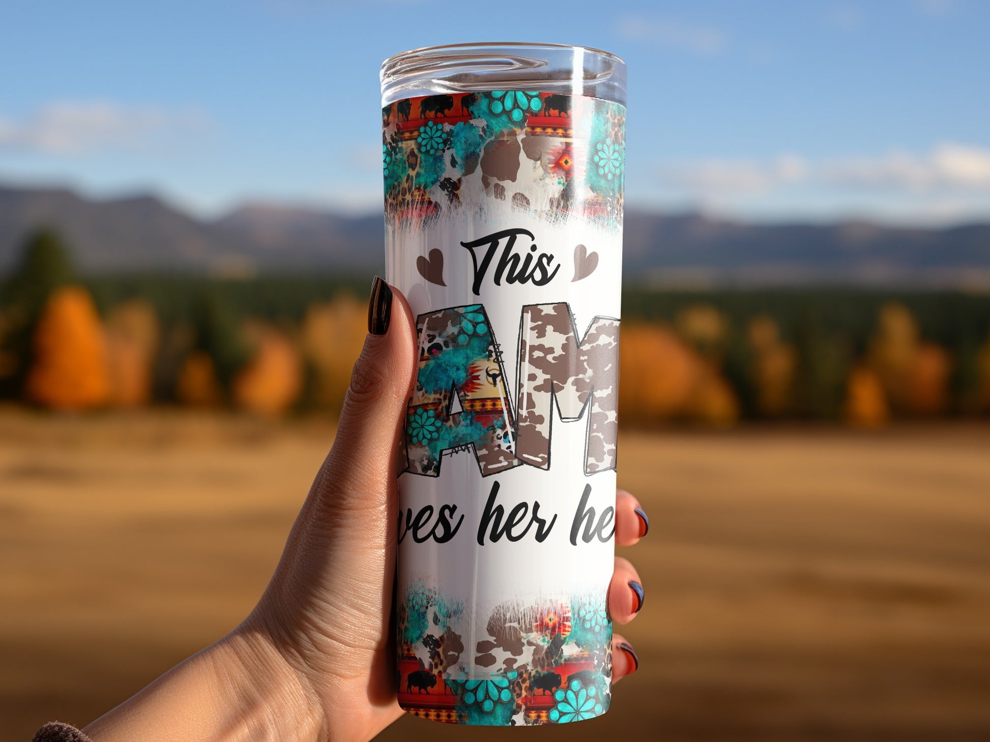 This Mam Loves Her Herd Colorful Insulated Tumbler