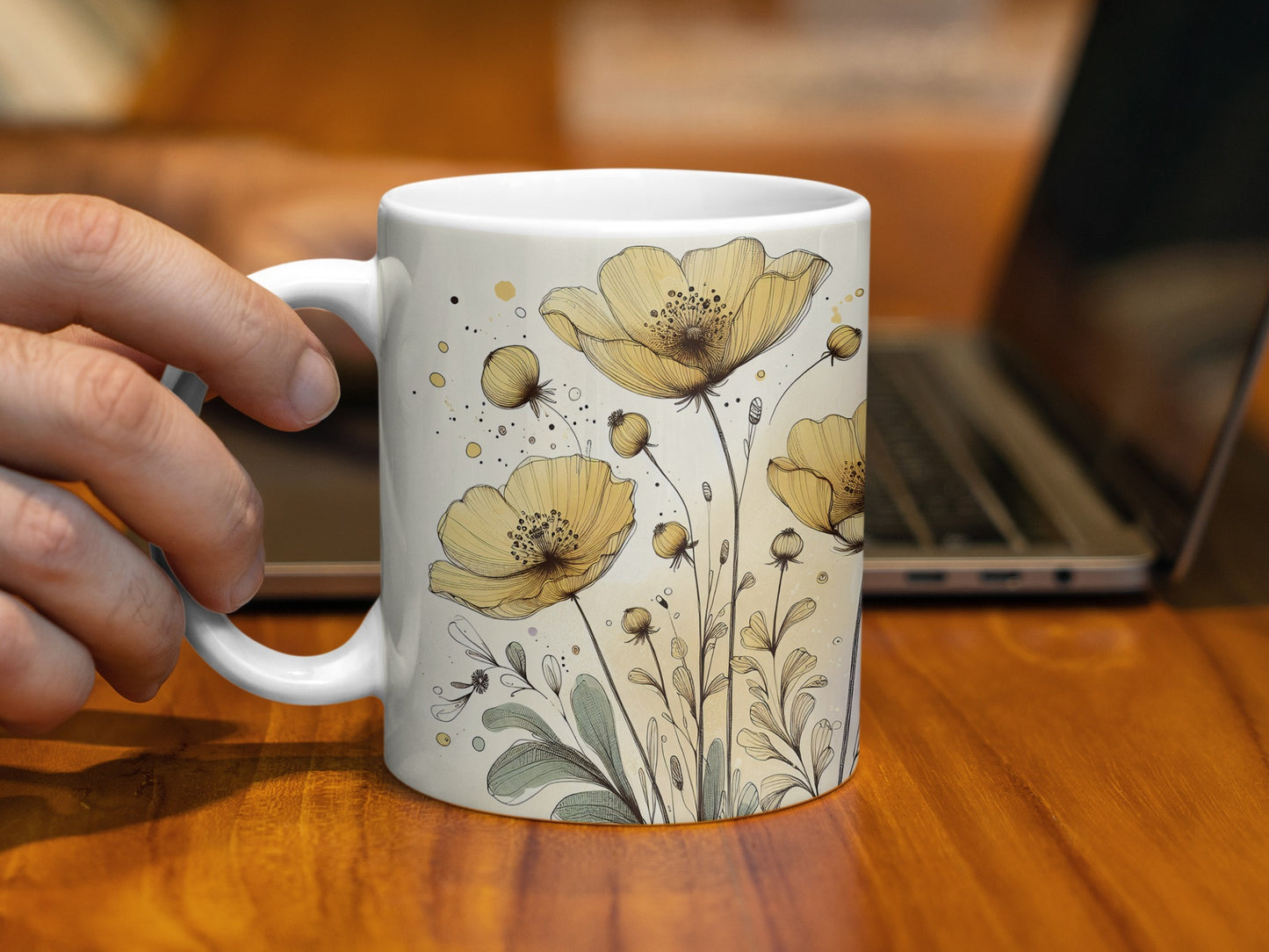 Yellow floral garden poppy design mug product type
Floral Mug
Yellow Flower Design
Botanical Print
Poppy Illustration
Nature Inspired
Coffee Cup
Tea Mug
Drinkware Gift
Artistic Design
Home Decor
Plant Lover
Garden Theme
Unique Drinkware
Flower Pattern
Elegant Mug
Modern Floral
Desk Accessory
Gift for Her
Kitchenware
Beverage Holder