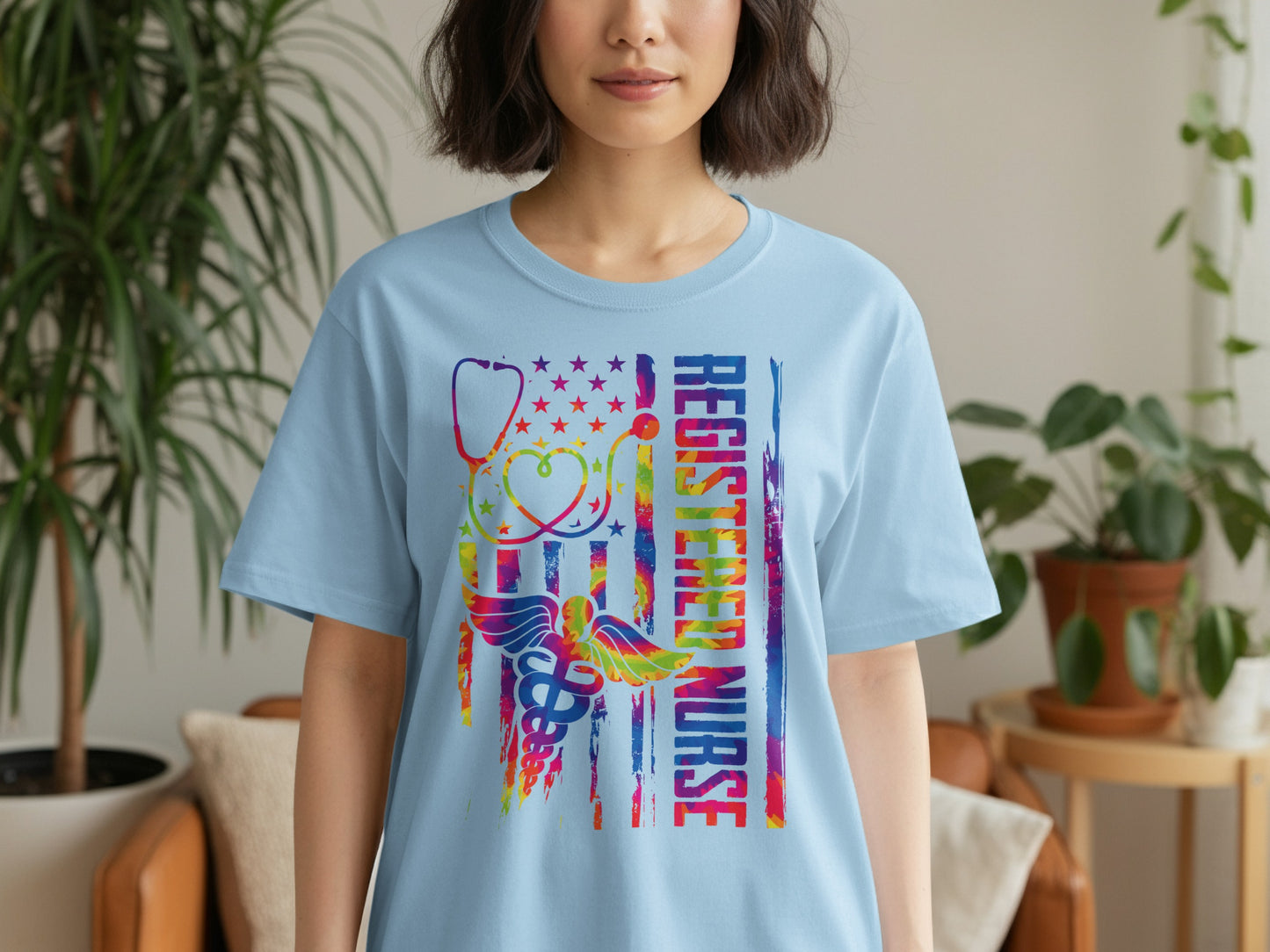 Courageous RN Caduceus Flag Tee