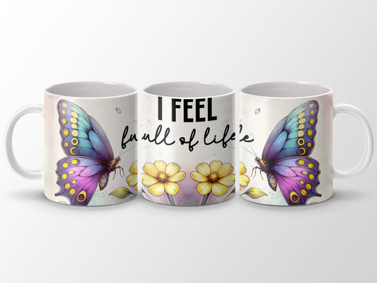 I FEEL full of life Butterfly Flowers product type
Butterfly
Yellow Flowers
Inspirational Quote
I Feel Full of Life
Colorful Design
Floral Butterfly
Nature Inspired
Positive Vibes
Gift Idea
Unique Mug
Coffee Mug
Tea Cup
Drinkware
Home Decor
Kitchenware
Statement Piece
Artistic Design
Watercolor Style
Happy Design
Daily Affirmation