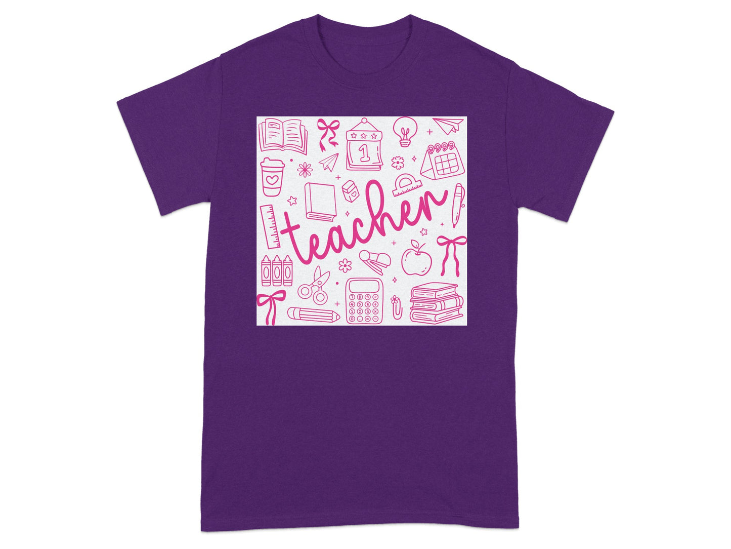 Creative Teacher Design Purple T-Shirt Fun Teacher Tee