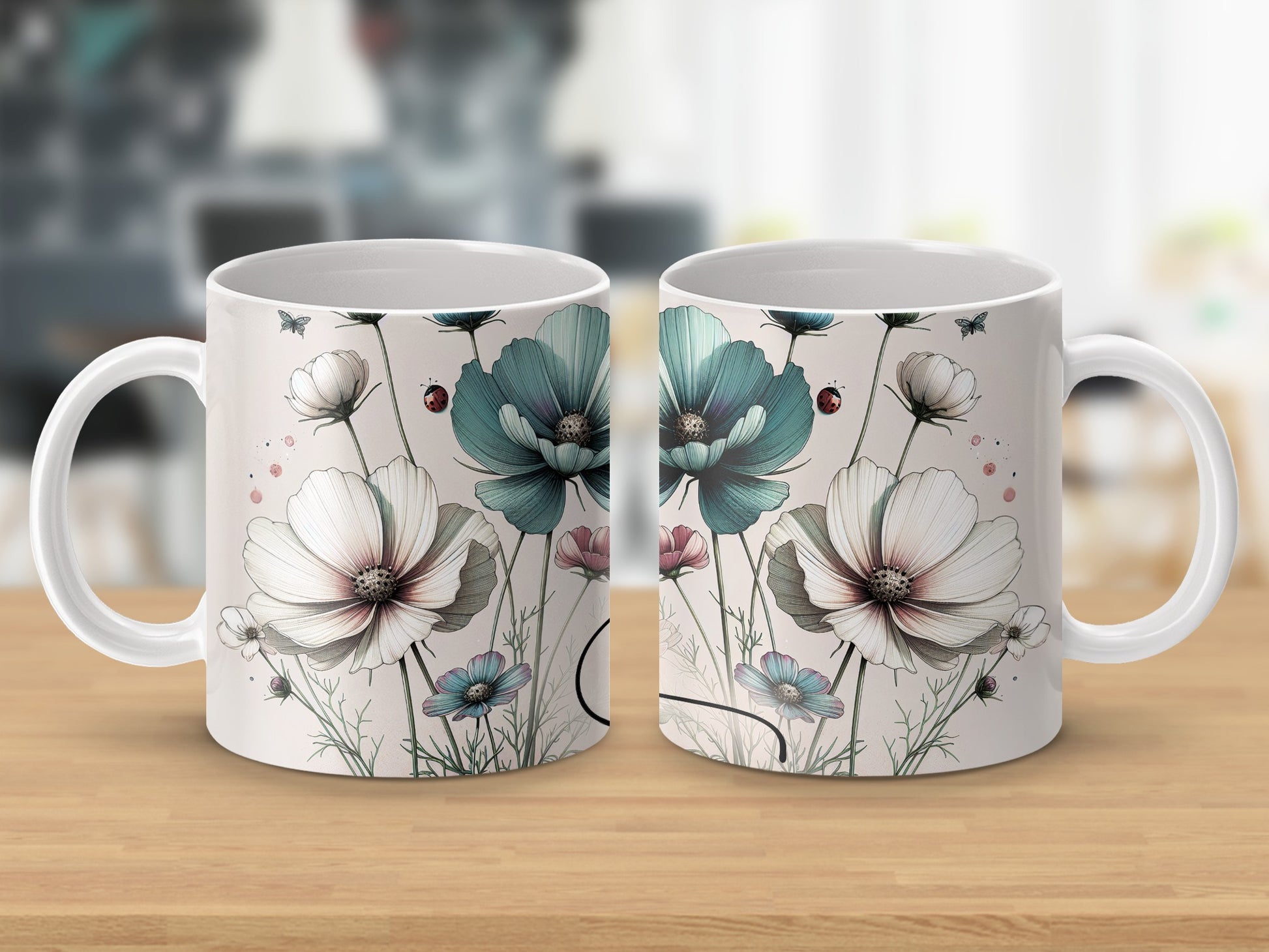 Delicate Floral Cosmos Butterfly Ladybug Design product type
Floral design
Cosmos flowers
White flowers
Teal flowers
Ladybug art
Butterfly decor
Nature print
Garden theme
Botanical art
Spring floral
Summer design
Elegant pattern
Whimsical flowers
Flower illustration
Insect motif
Pretty blossoms
Artistic print
Decorative floral
Pastel colors
Unique design