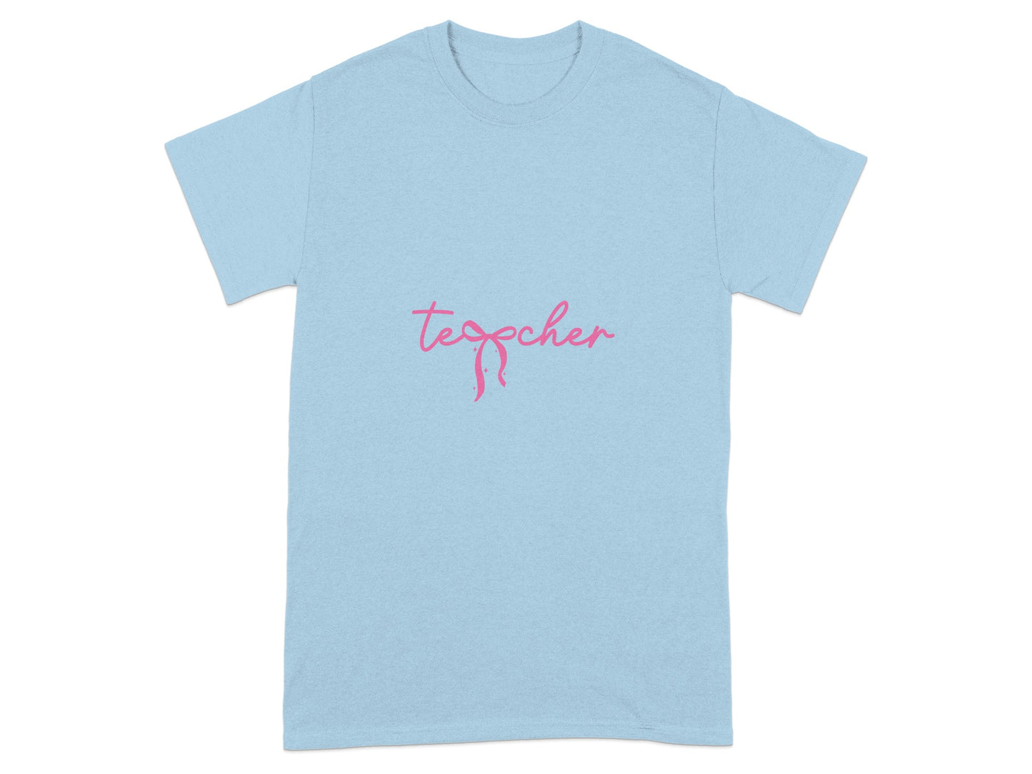 Stylish Light Blue Teacher Graphic T-Shirt for Casual Wear