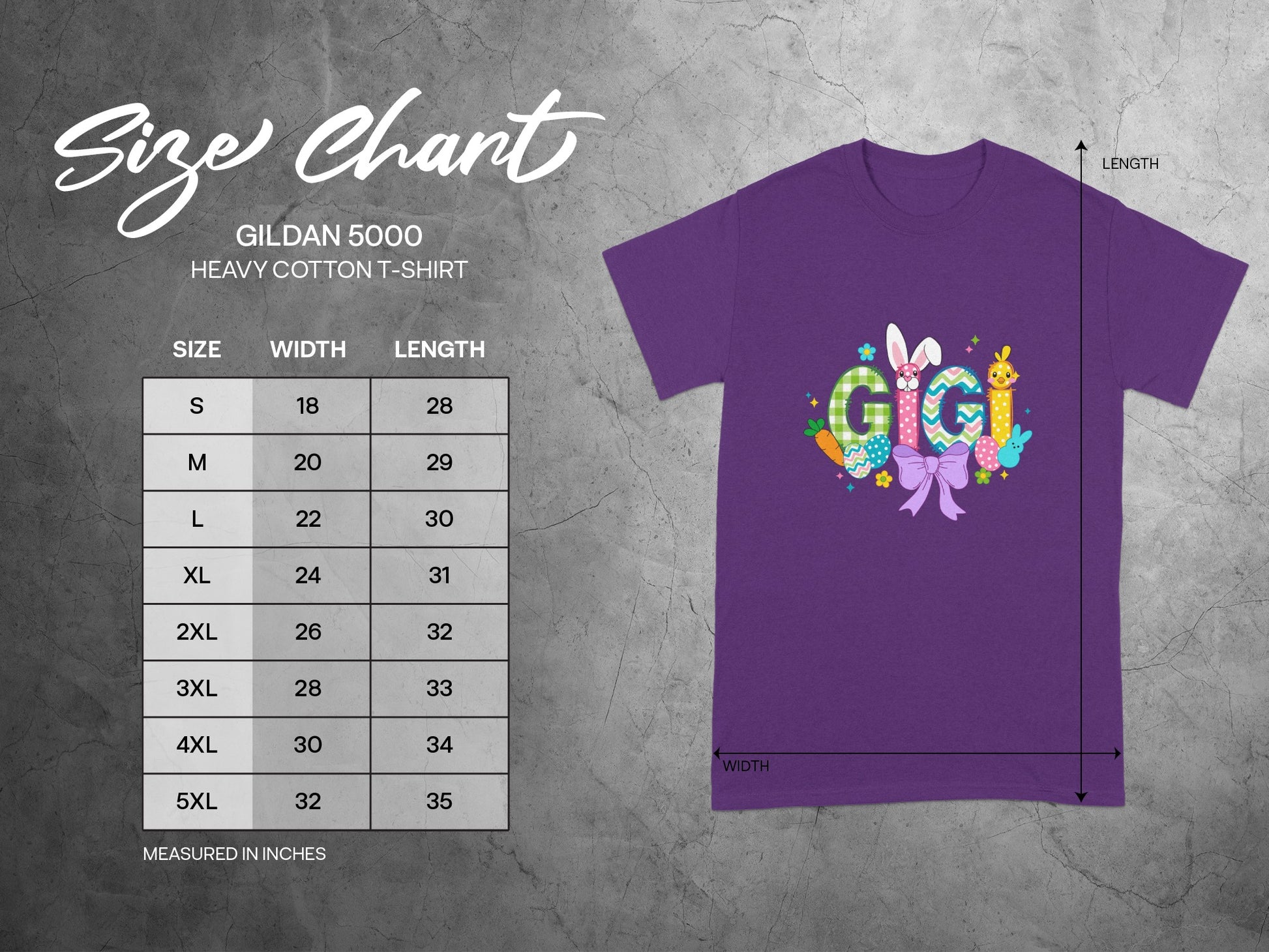 Gildan 5000 Heavy Cotton Gigi Easter Bunny T-shirt