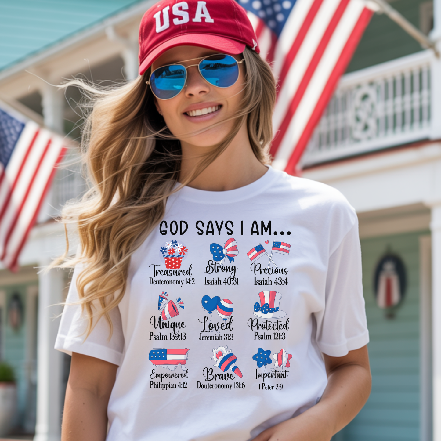 God Says I Am 4th of July T-Shirt