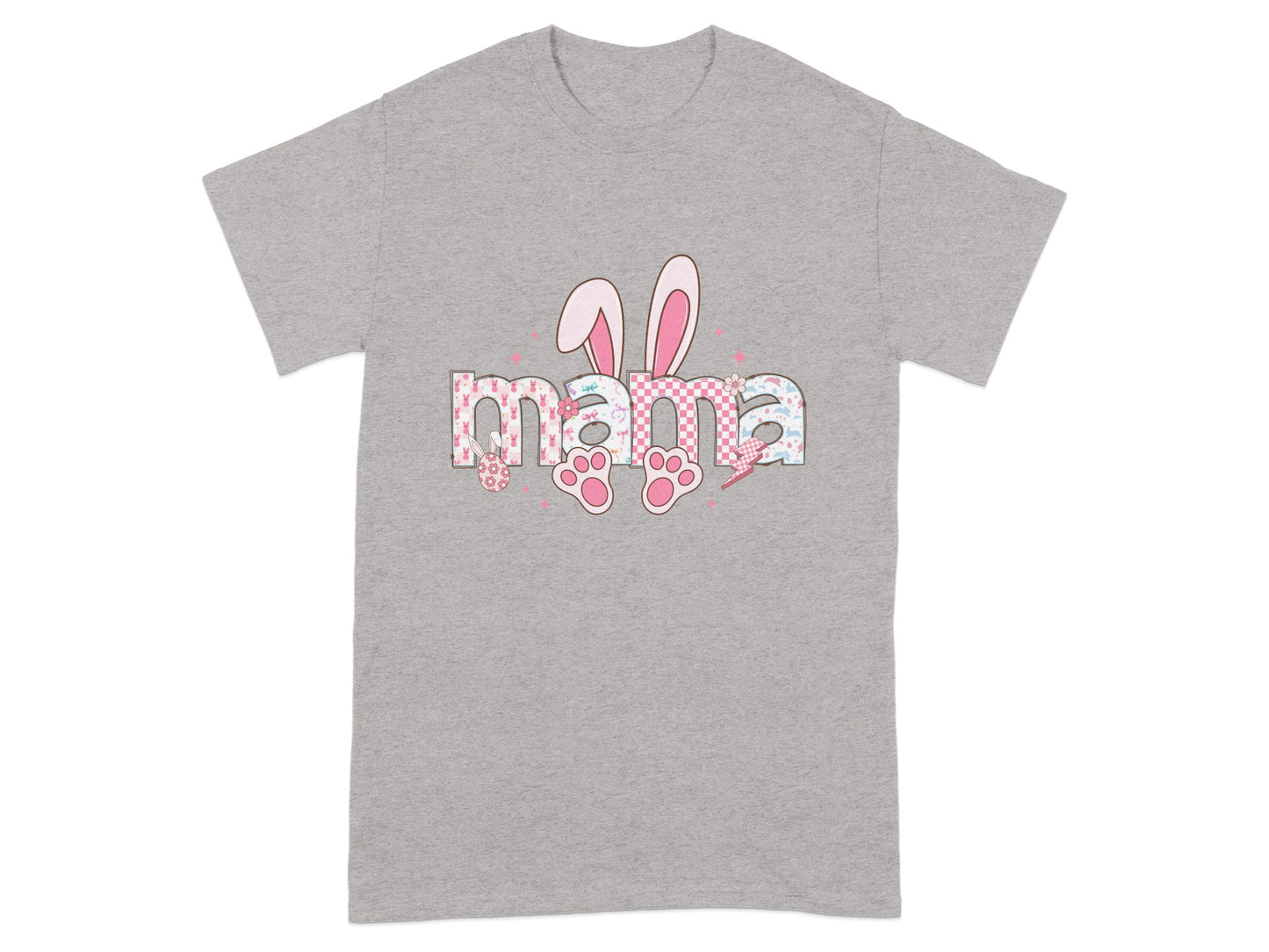 Bunny Mama Graphic Tee with Cute Bunny Ears Design