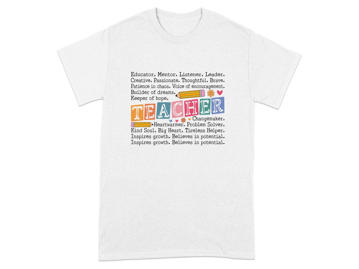 Thoughtful and Creative Teacher Inspires Growth T-Shirt