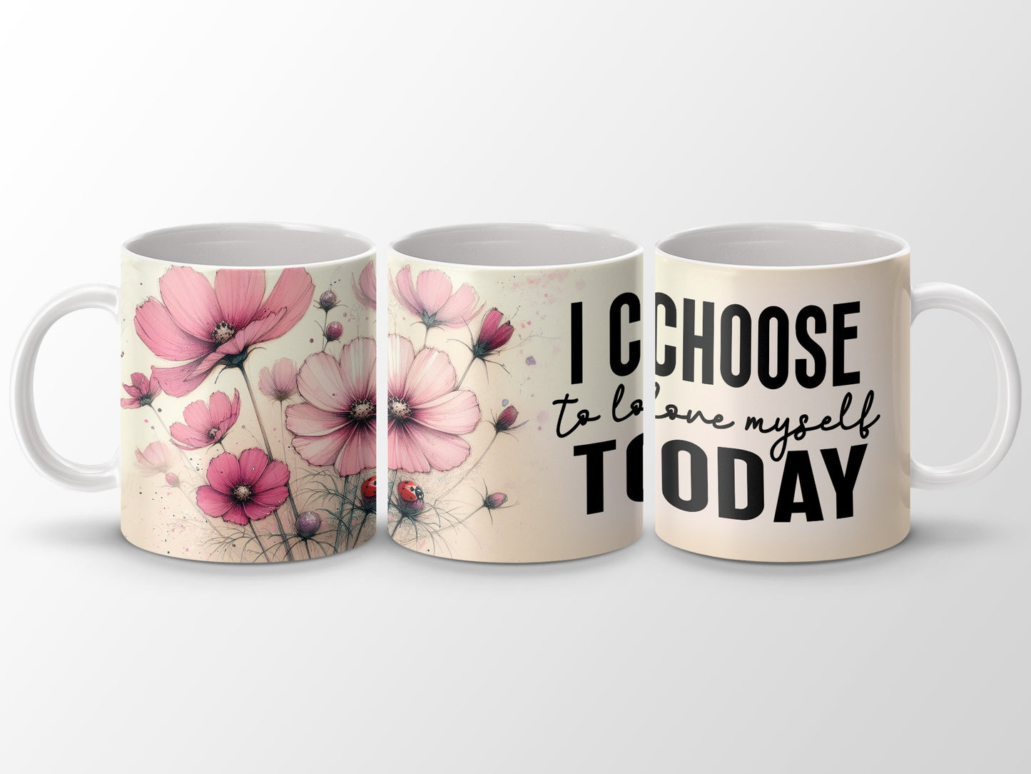 Pink Cosmos I CHOOSE to love myself TODAY product type

Pink Floral
Cosmos Flowers
Self Love
Inspirational
Positive Quote
Today Affirmation
Floral Design
Botanical Art
Ladybug Print
Spring Theme
Watercolor Effect
Gift Idea
Unique Design
Coffee Mug
Tea Cup
Drinkware
Kitchenware
Home Decor
Daily Reminder
Empowerment