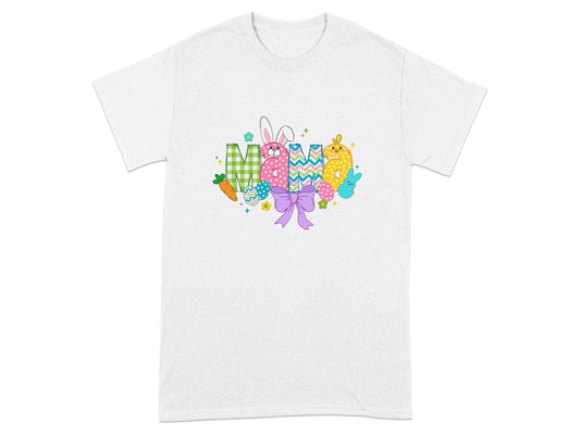 Colorful Bunny Easter Theme Graphic T-shirt