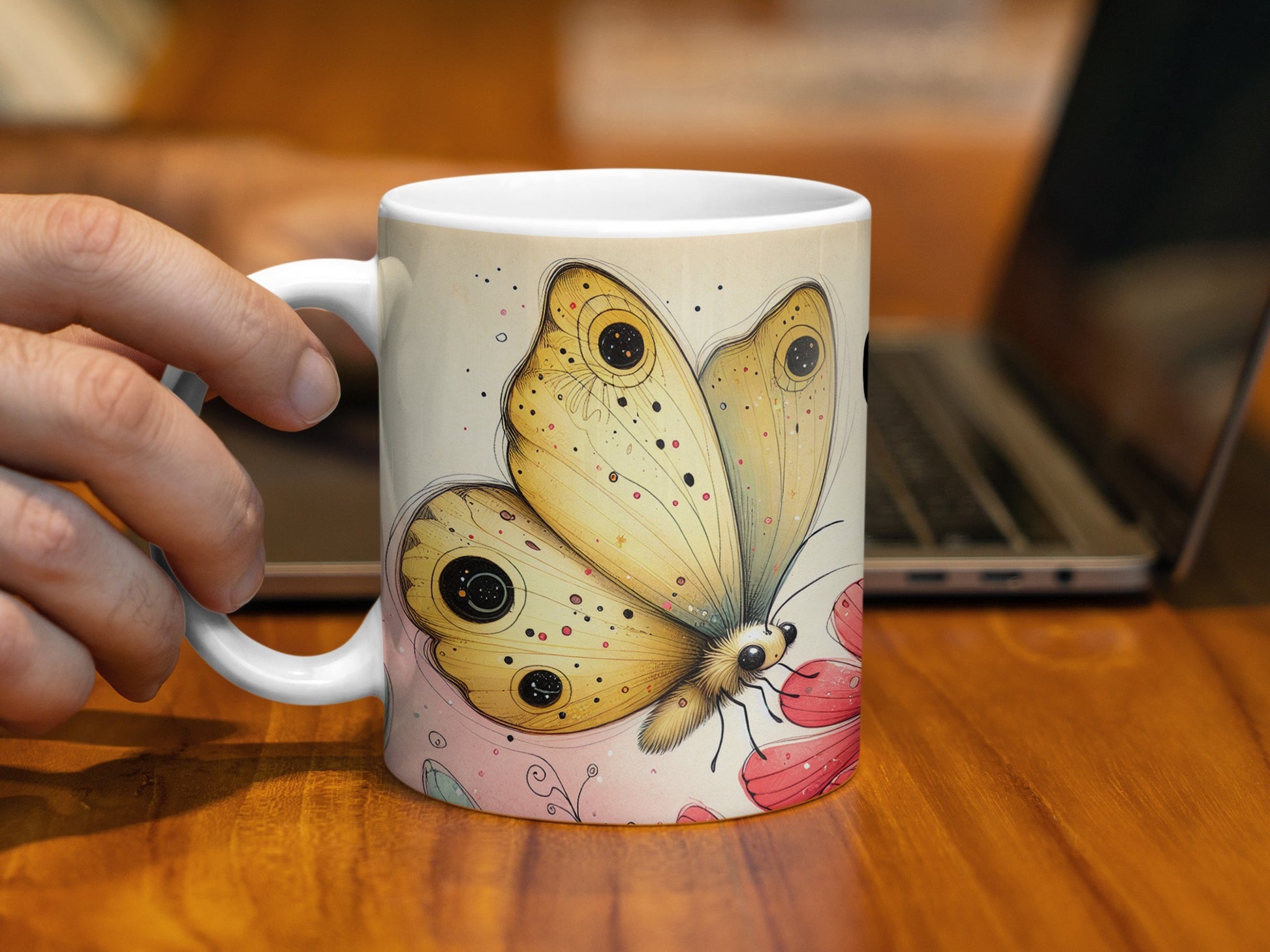 Yellow Butterfly Pink Floral Art Drinkware Vessel product type
Mug, Butterfly, YellowButterfly, ButterflyArt, FloralDesign, PinkFlowers, Drinkware, CoffeeMug, TeaCup, HomeDecor, GiftIdea, NatureInspired, InsectArt, UniqueMug, ArtisticDesign, AnimalPrint, DeskAccessory, OfficeMug, Kitchenware, BeverageHolder