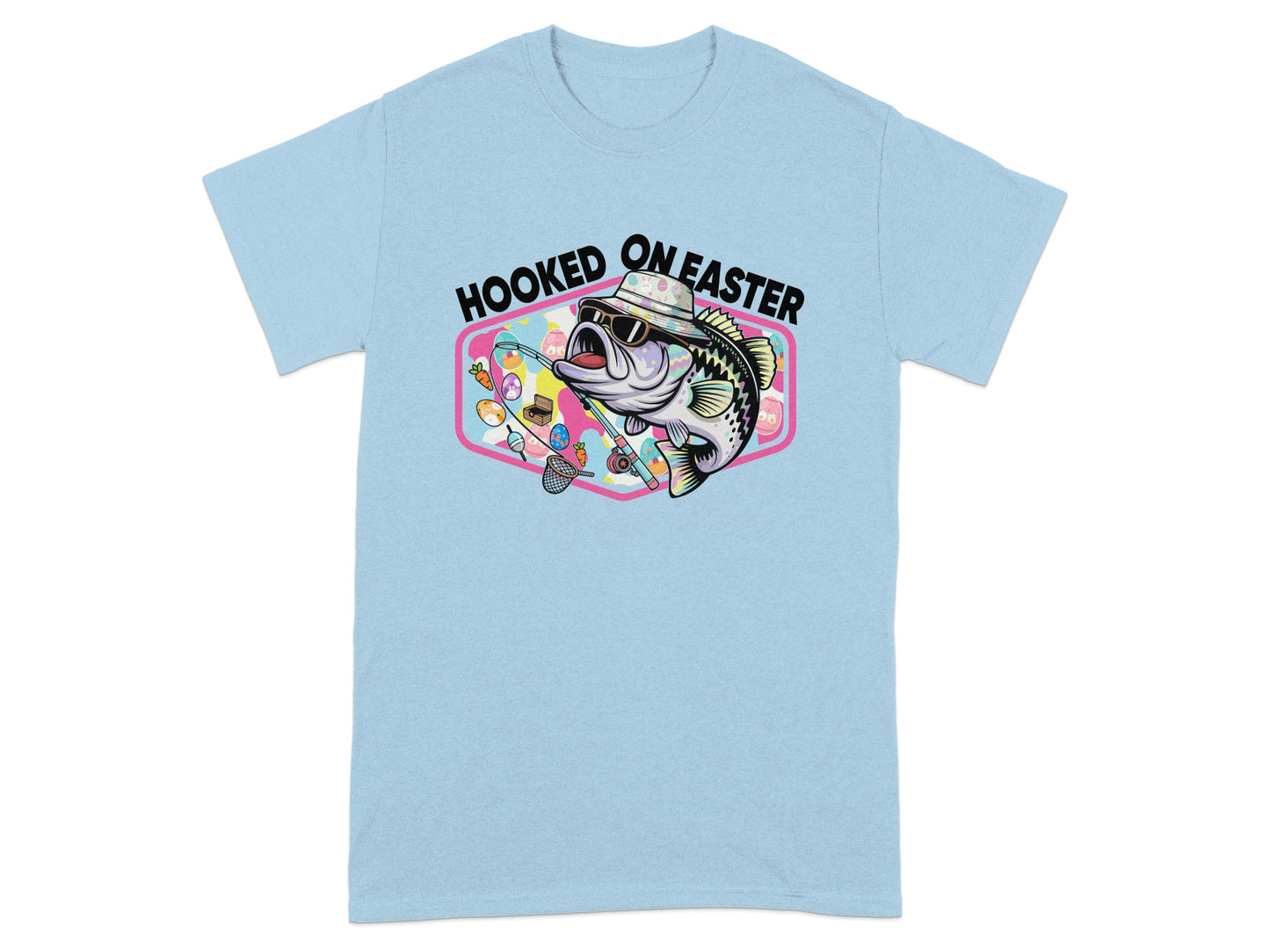 Hooked On Easter Graphic Fish T-Shirt
