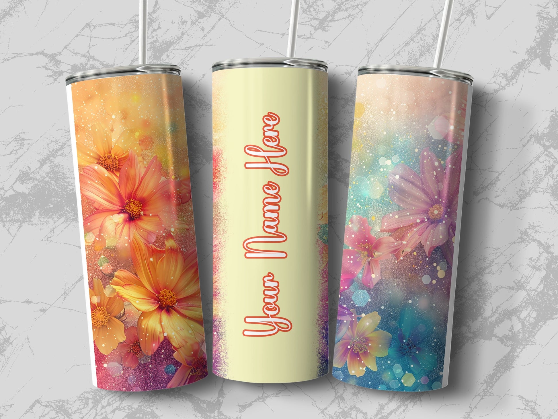 Personalized Floral Glitter Sparkle Skinny Tumbler product type
Tumbler, Skinny Tumbler, Floral Tumbler, Flower Design, Glitter Tumbler, Sparkle Finish, Personalized, Custom Name, Customizable Gift, Vibrant Colors, Abstract Flowers, Drinkware Gift, Unique Design, Your Name Here, Birthday Gift, Women's Tumbler, Everyday Tumbler, Hydration Tumbler, Colourful Flowers, Beautiful Floral