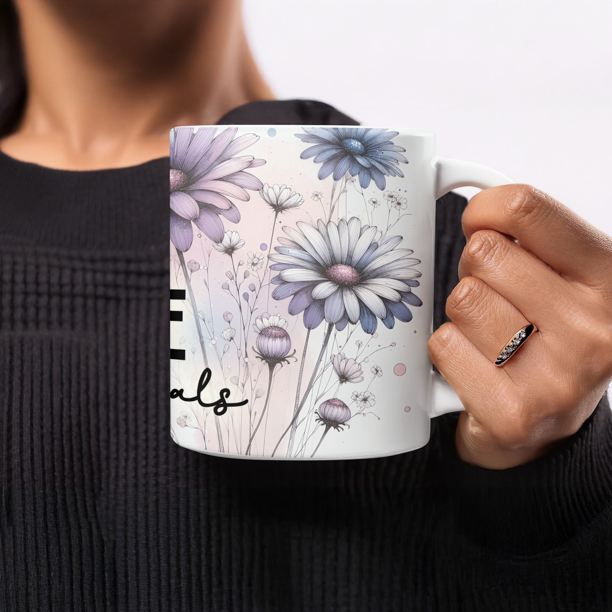 Purple Blue Daisy Floral Design Goals White Mug product type
Mug
Coffee Mug
Tea Cup
Floral Design
Daisy Flowers
Purple Flowers
Blue Flowers
Watercolor Art
Goals Motivation
Inspirational
Aesthetic Mug
Gift Idea
Drinkware
Kitchenware
Home Decor
Flower Pattern
Pastel Colors
Unique Gift
Office Gift
Daily Use