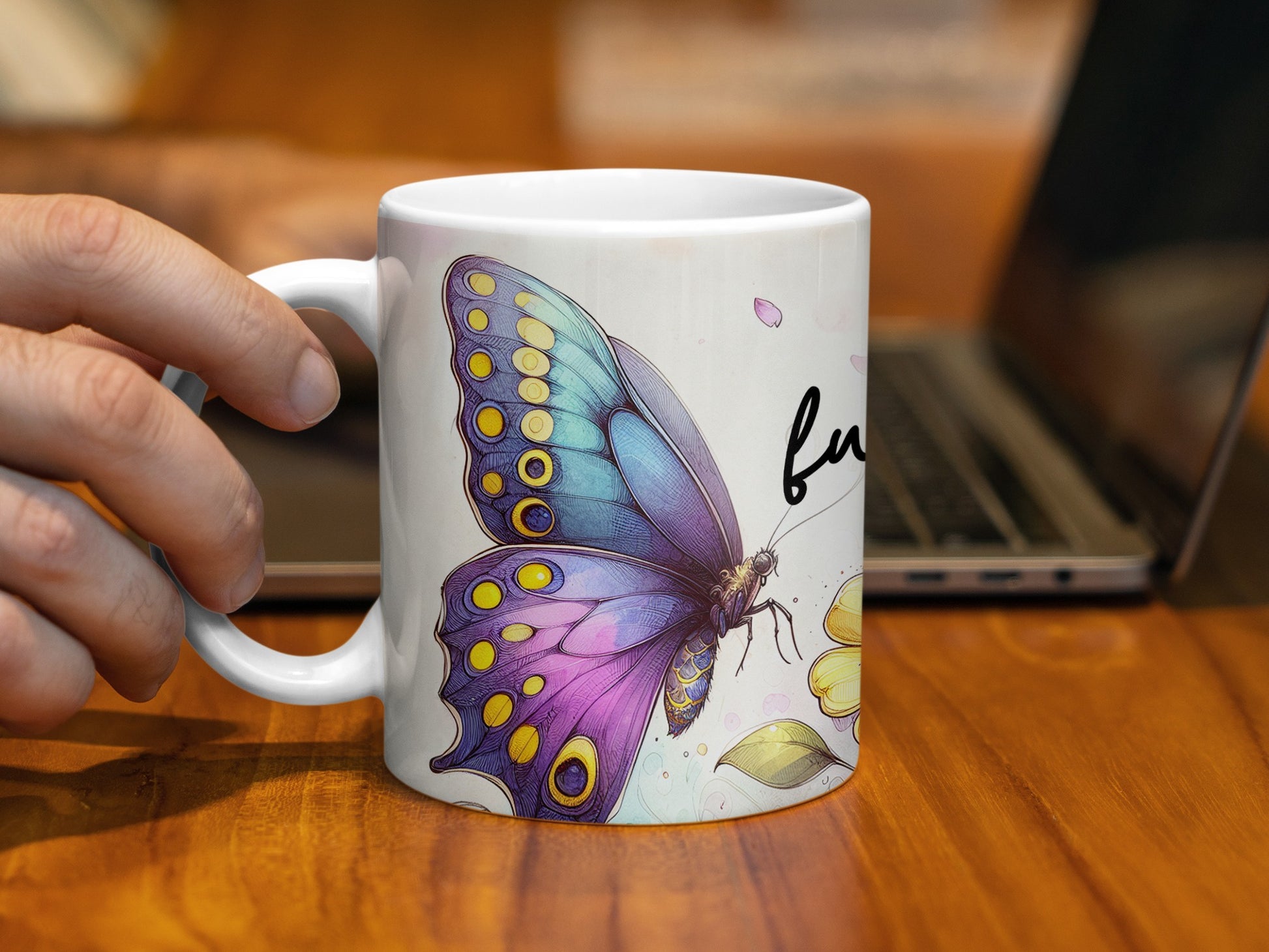 Vibrant Butterfly Flower Petal White product type