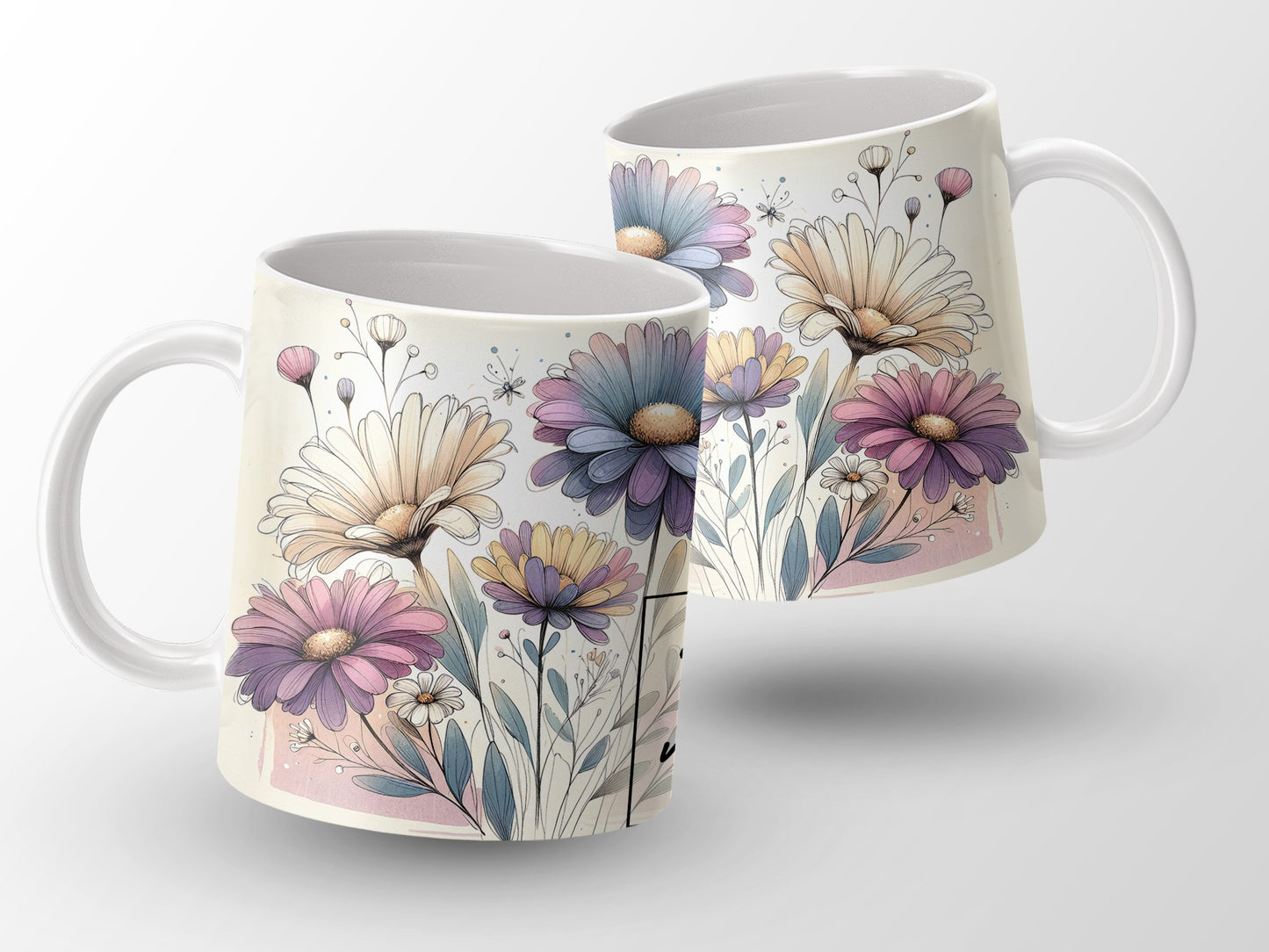 Whimsical Pastel Floral Garden Bloom Daisy Mug product type
Mug, Coffee Mug, Tea Cup, Floral Design, Flower Mug, Pastel Colors, Daisy Print, Botanical Art, Garden Theme, Whimsical Mug, Watercolor Style, Drinkware, Gift Idea, Home Decor, Kitchenware, Spring Flowers, Summer Bloom, Nature Inspired, Aesthetic Mug, Unique Design