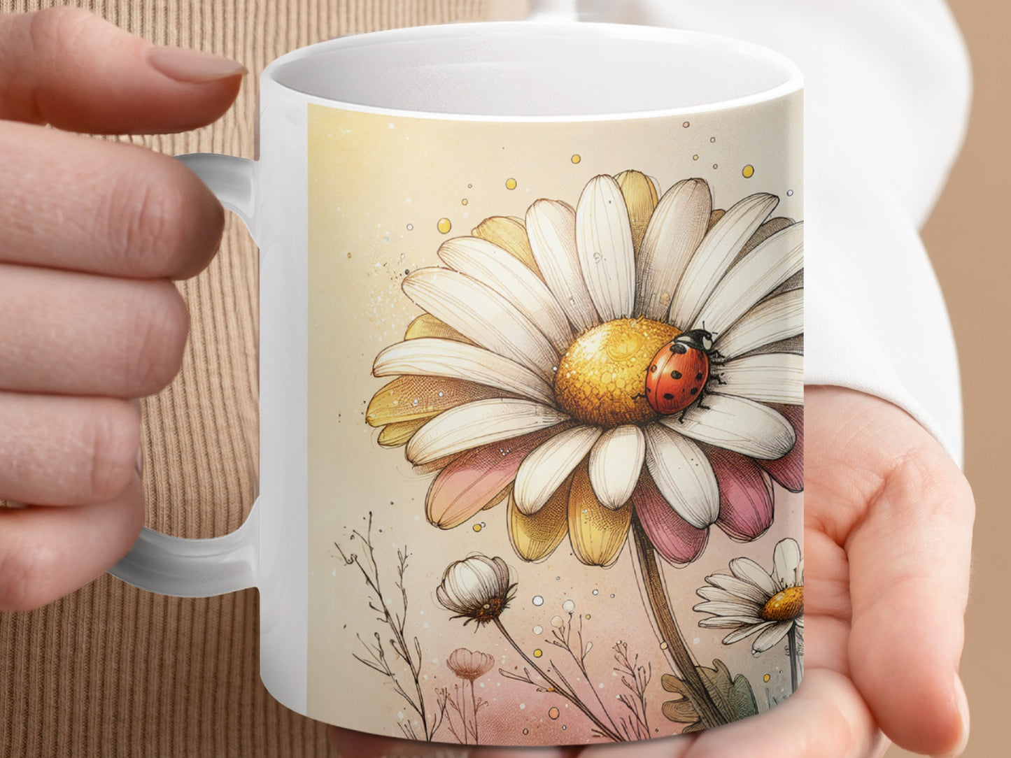 Happy Daisy Ladybug Floral Garden Spring Design product type
Daisy
Ladybug
Flower
Floral
Spring
Garden
Nature
Insect
Blossom
Cute
Happy
Art
Design
Unique
Colorful
Drinkware
Gift
Coffee mug
Tea mug
Decorative mug