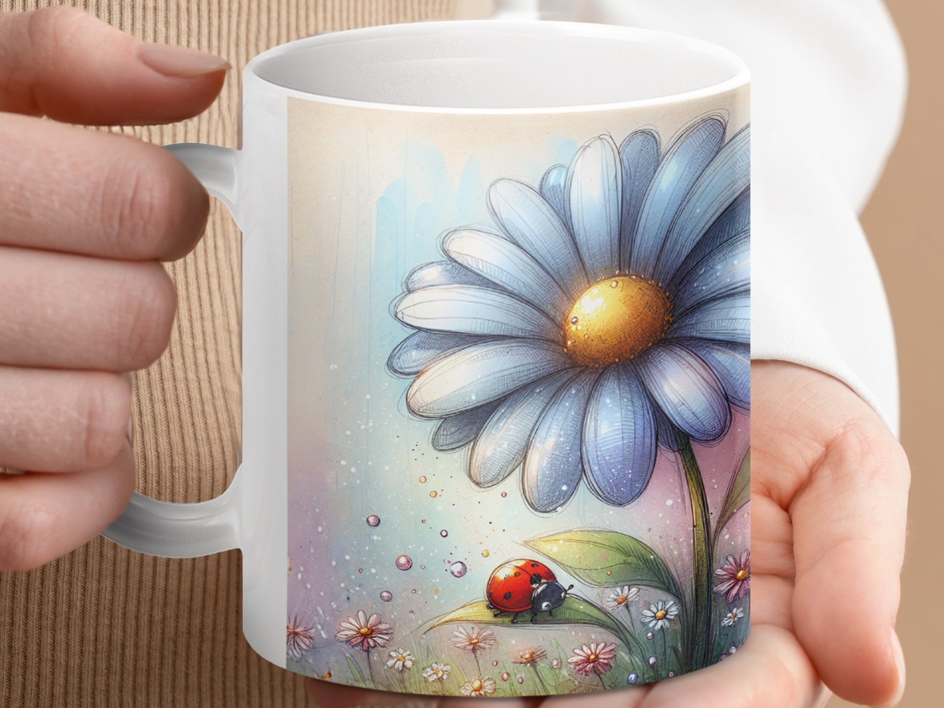 Blue Daisy Ladybug Whimsical Field Garden product type
Blue Daisy Ladybug Art Watercolor Flower Floral Design Garden Scene Whimsical Art Nature Print Cute Ladybug Meadow Flowers Spring Art Summer Decor Botanical Illustration Artistic Print Daisy Illustration Happy Art Colorful Design Flower Field Ladybug Decor Insect Print Hand Drawn Style