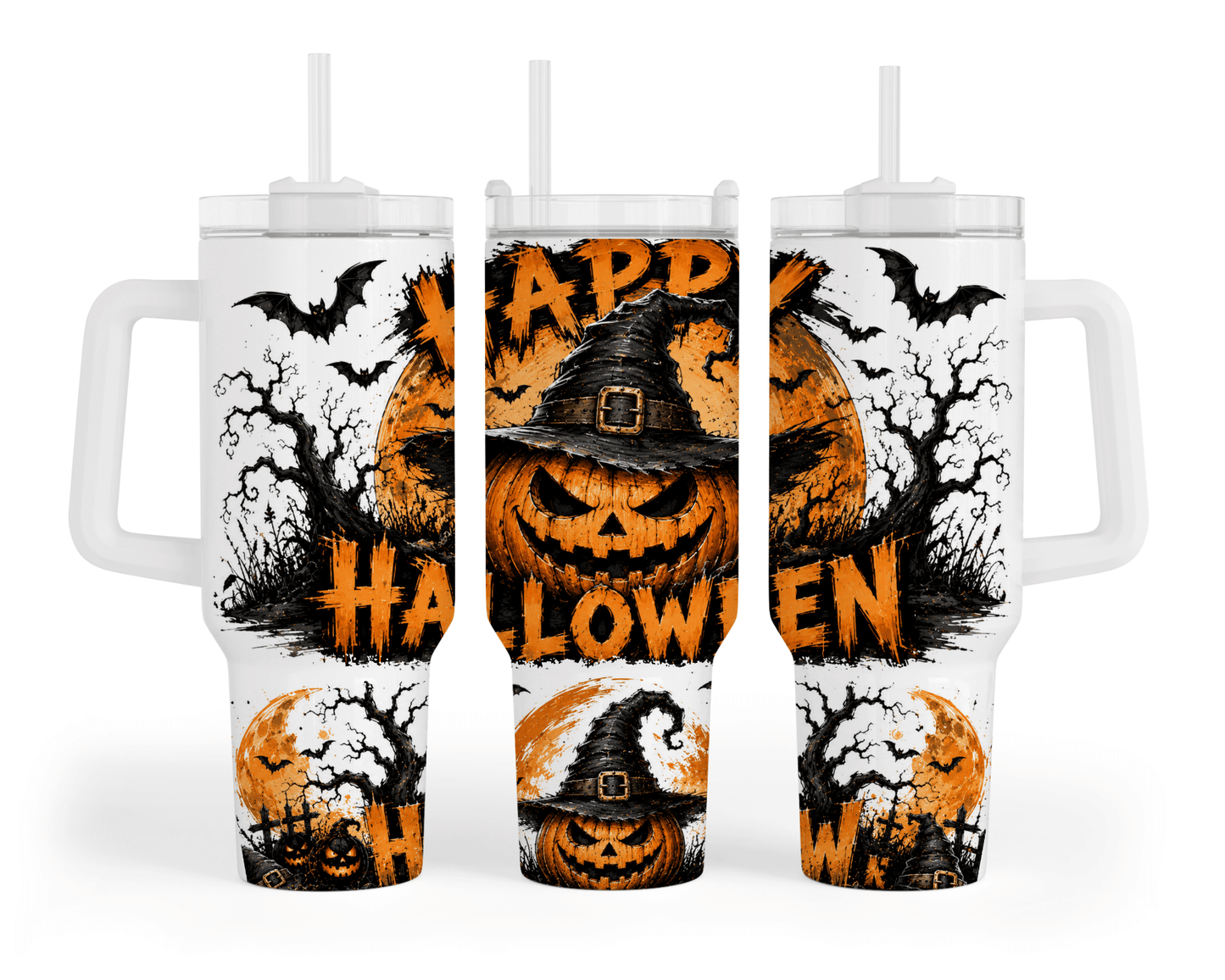 Happy Halloween Retro Jack-o-Lantern 40 oz Tumbler
