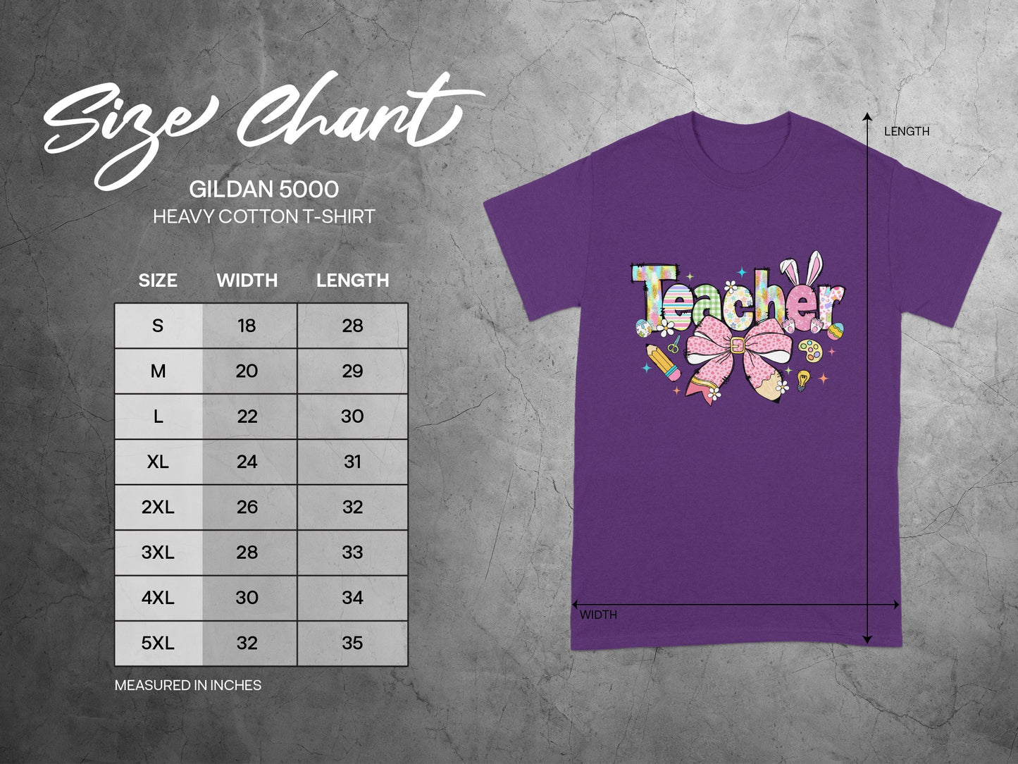Teacher Themed Graphic Gildan 5000 Heavy Cotton T-shirt