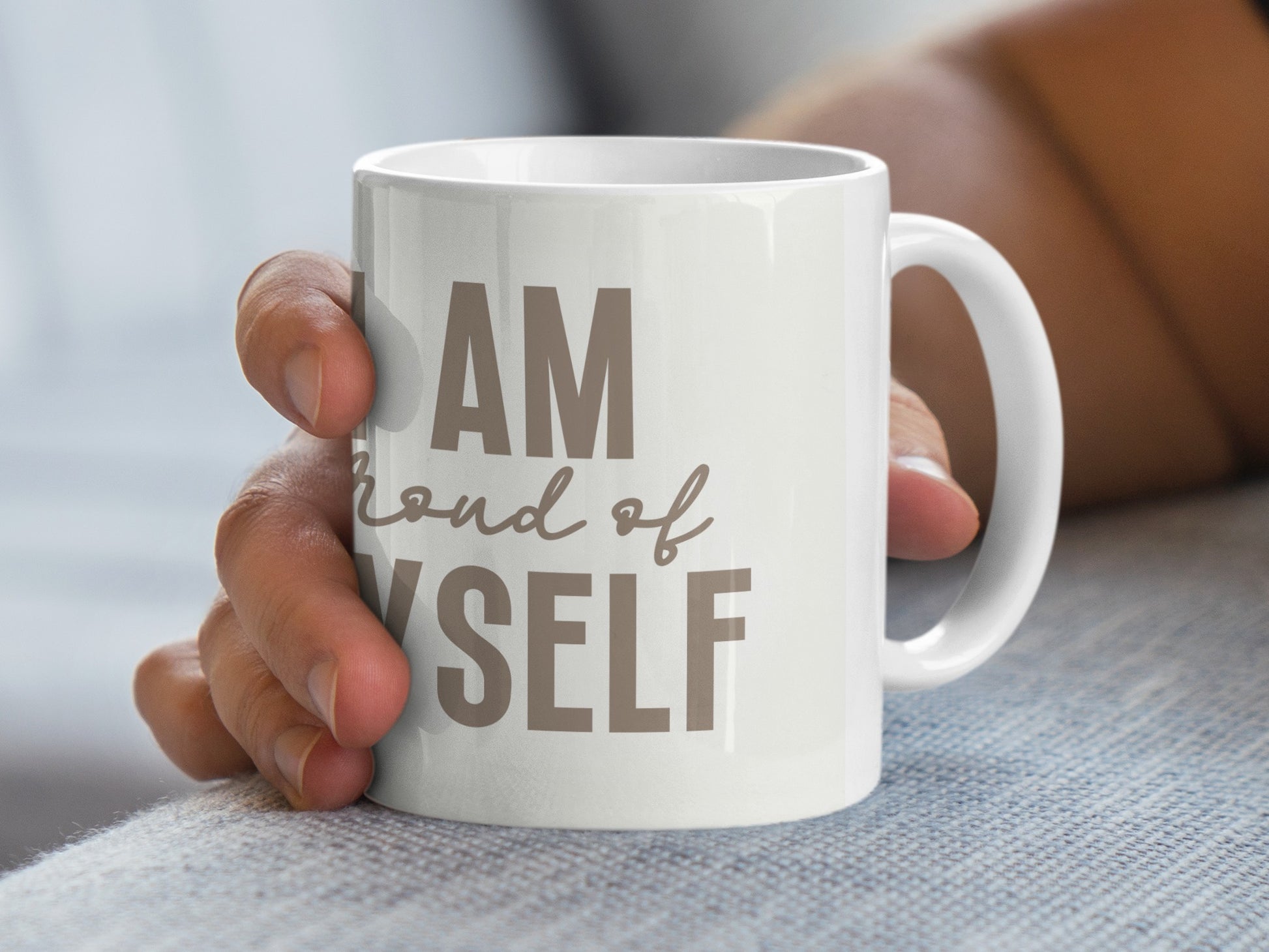 Positive Affirmation I AM proud of MYSELF White mug product type
Proud of Myself Mug
Inspirational Mug
Affirmation Mug
Positive Message Mug
Self Love Mug
Empowerment Mug
Motivational Mug
Daily Reminder Mug
Self Worth Mug
Confidence Mug
Gift for Her
Gift for Him
Unique Mug
Coffee Mug
Tea Cup
Drinkware
Desk Accessory
Home Decor
White Mug
Quote Mug