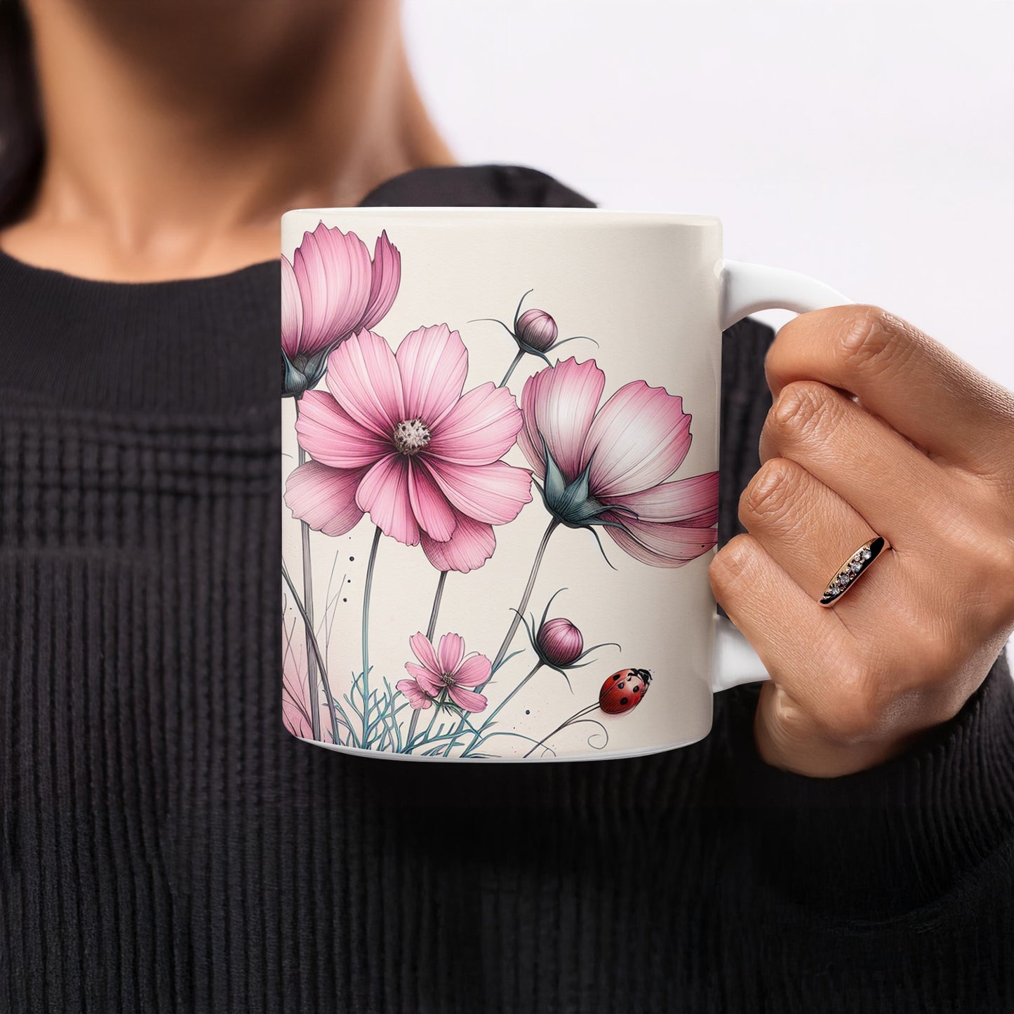 Vibrant Pink Cosmos Flowers Ladybug Spring Garden Mug
Pink Cosmos
Cosmos Flowers
Floral Mug
Ladybug Design
Garden Theme
Botanical Print
Flower Art
Spring Bloom
Nature Inspired
Coffee Mug
Tea Cup
Drinkware Gift
Unique Mug
Artistic Mug
Elegant Design
Home Goods
Kitchenware
Gift for Her
Aesthetic Mug
Flower Pattern