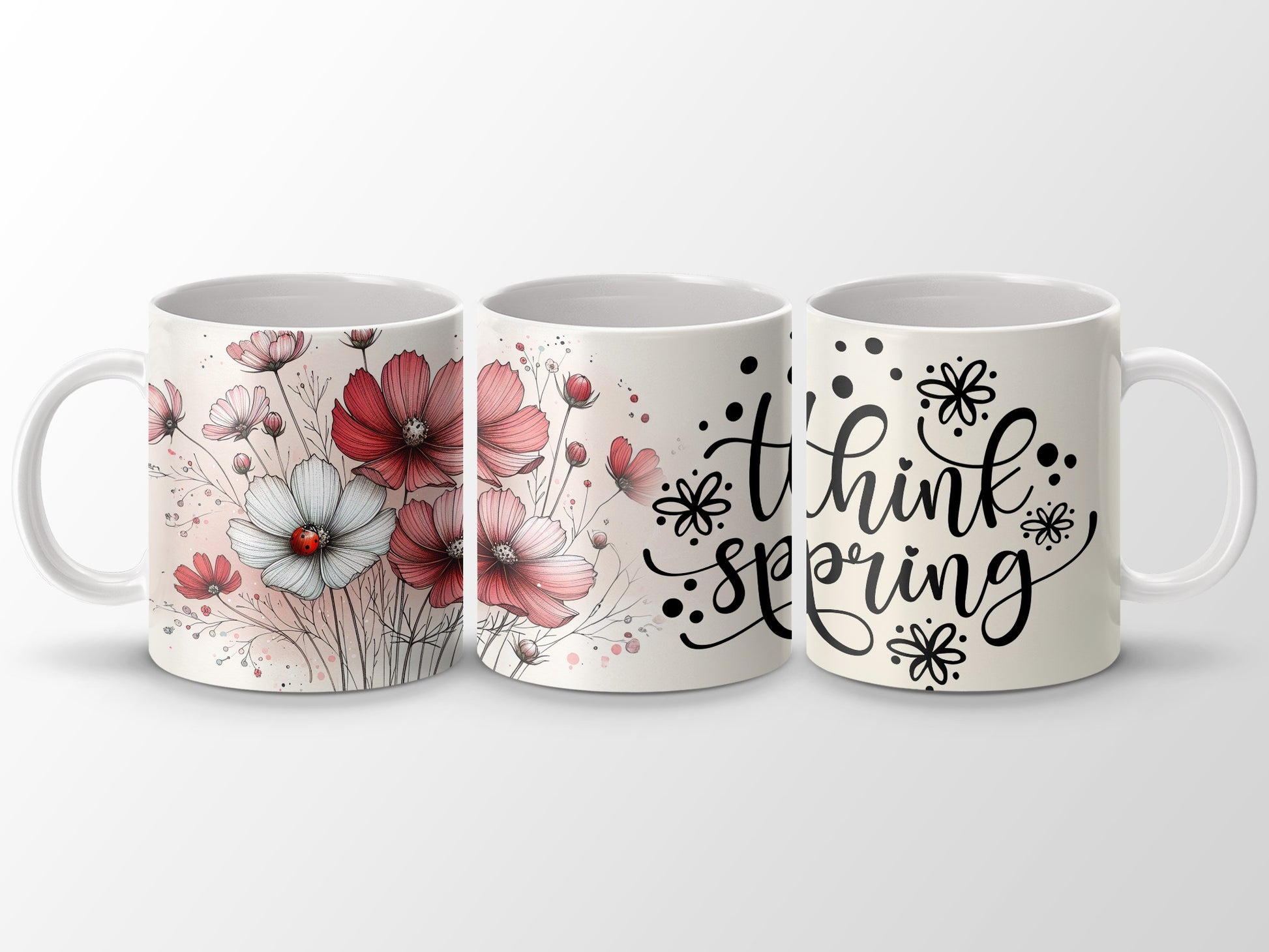 prefix Think Spring Cosmos Flowers Ladybug Garden Design Mug product type
mug, coffee mug, tea mug, spring, think spring, floral mug, flower mug, cosmos flower, ladybug, garden mug, nature mug, botanical, gift, gift idea, drinkware, home decor, kitchenware, unique mug, cute mug, spring decor