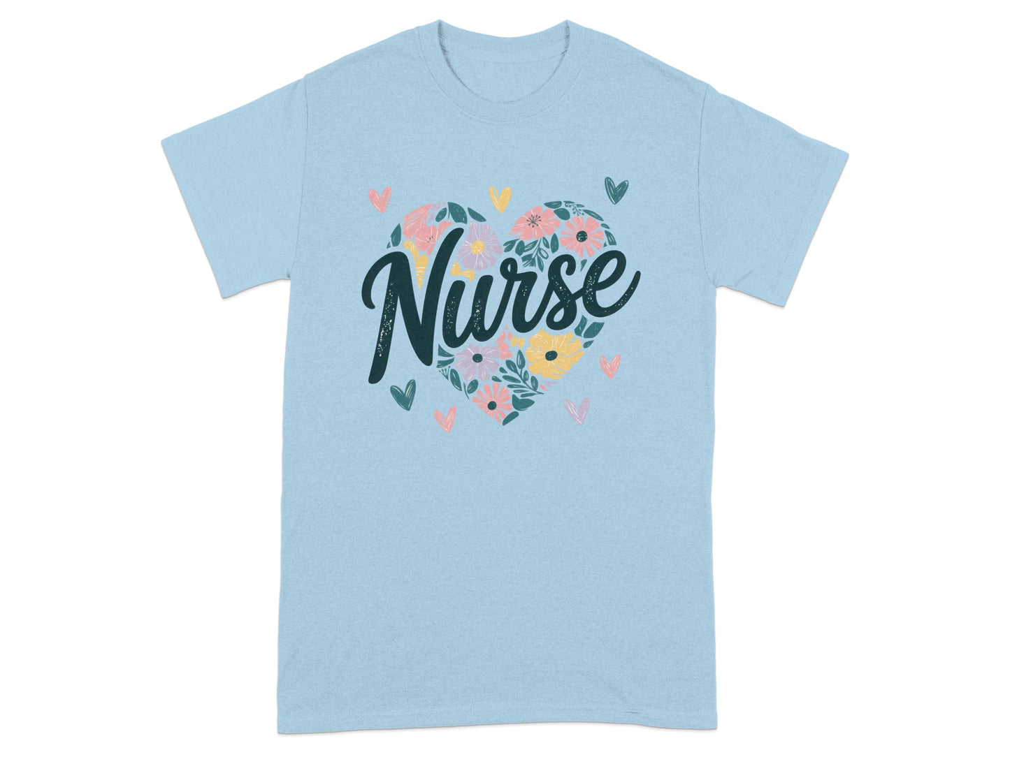 Nurse Heart Design T-Shirt for Nurses
