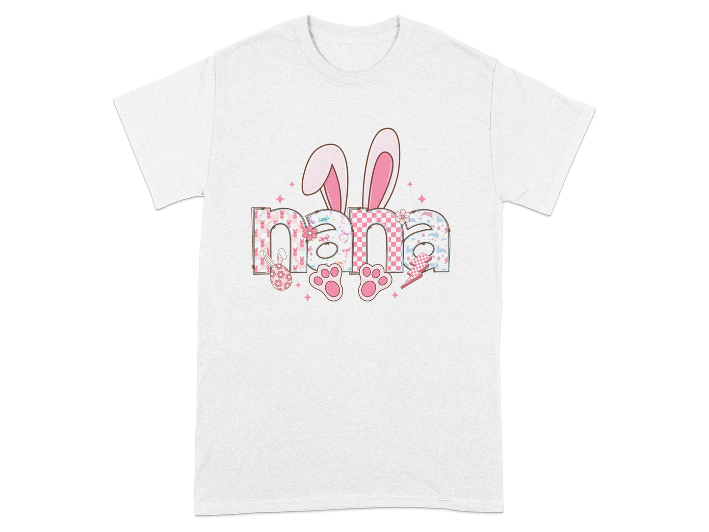 Cute Nana Bunny Ears Design T-Shirt for Easter