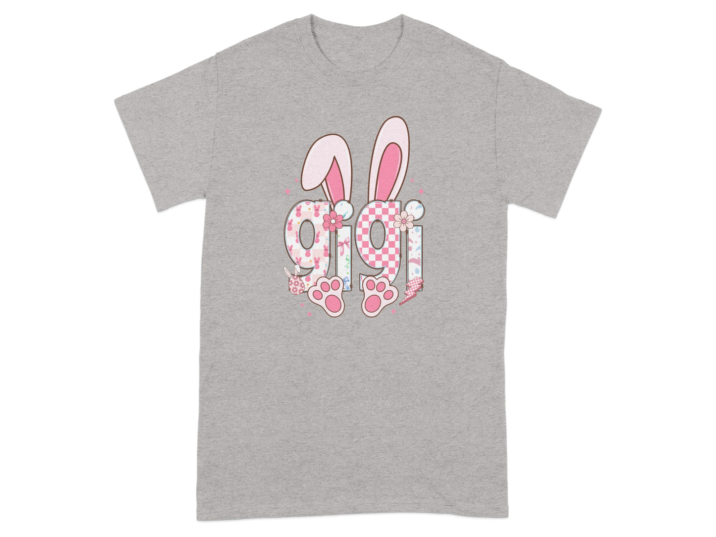 Cute Gigi Easter Bunny Ears and Paws T-Shirt
