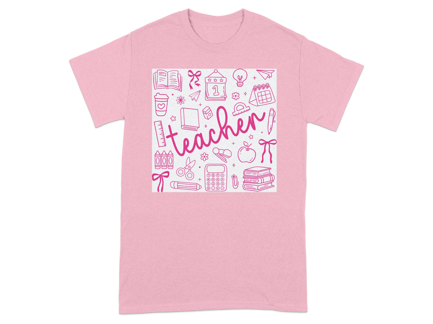Fun Teacher Design with School Supplies T-Shirt