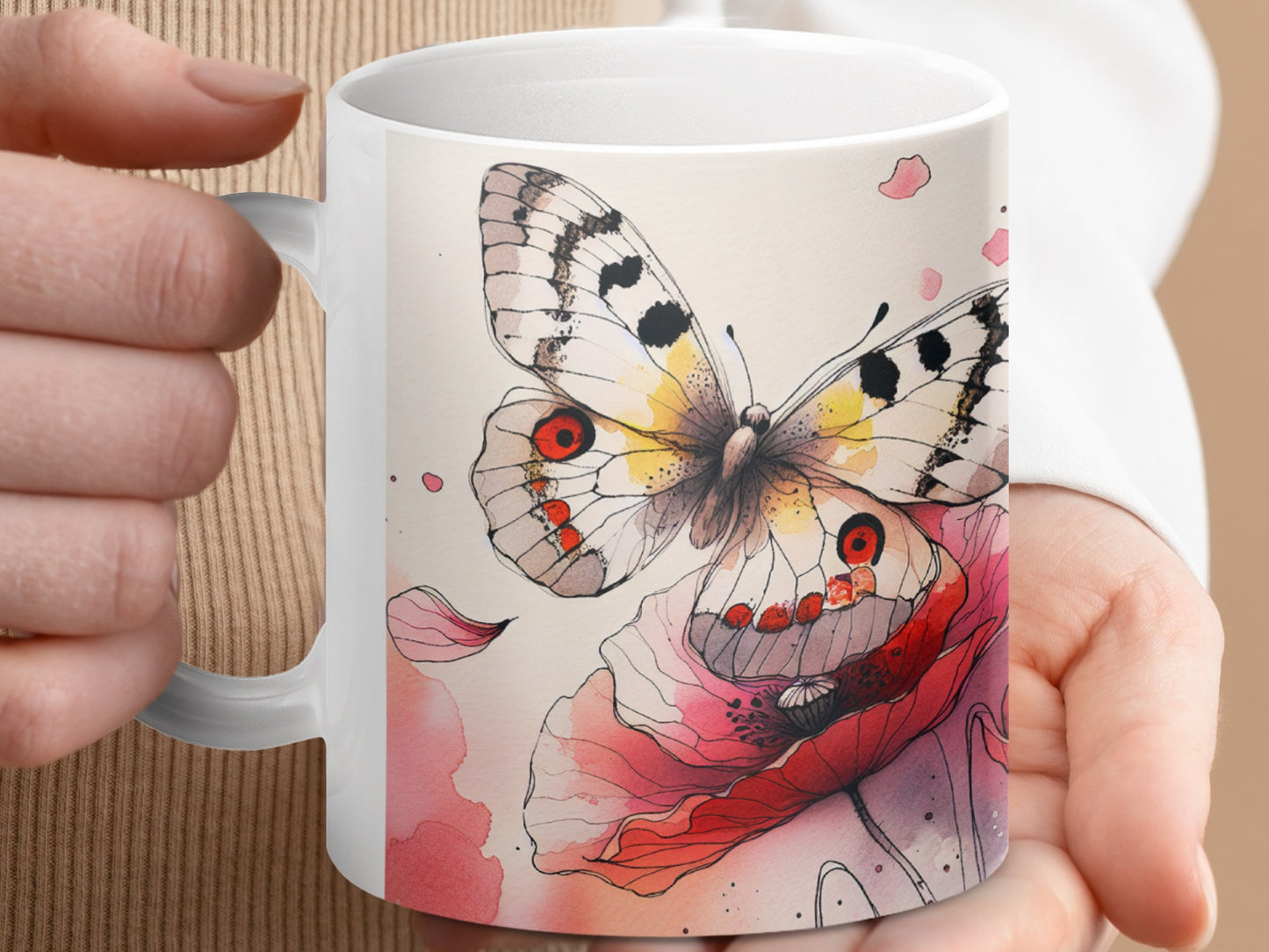 Watercolor art butterfly blossom garden floral mug product type
Butterfly
Floral
Watercolor
Mug
Art
Nature
Gift
Drinkware
Bloom
Petals
Spring
Summer
Unique
Beautiful
HomeDecor
Pink
Red
Insect
Meadow
Artwork