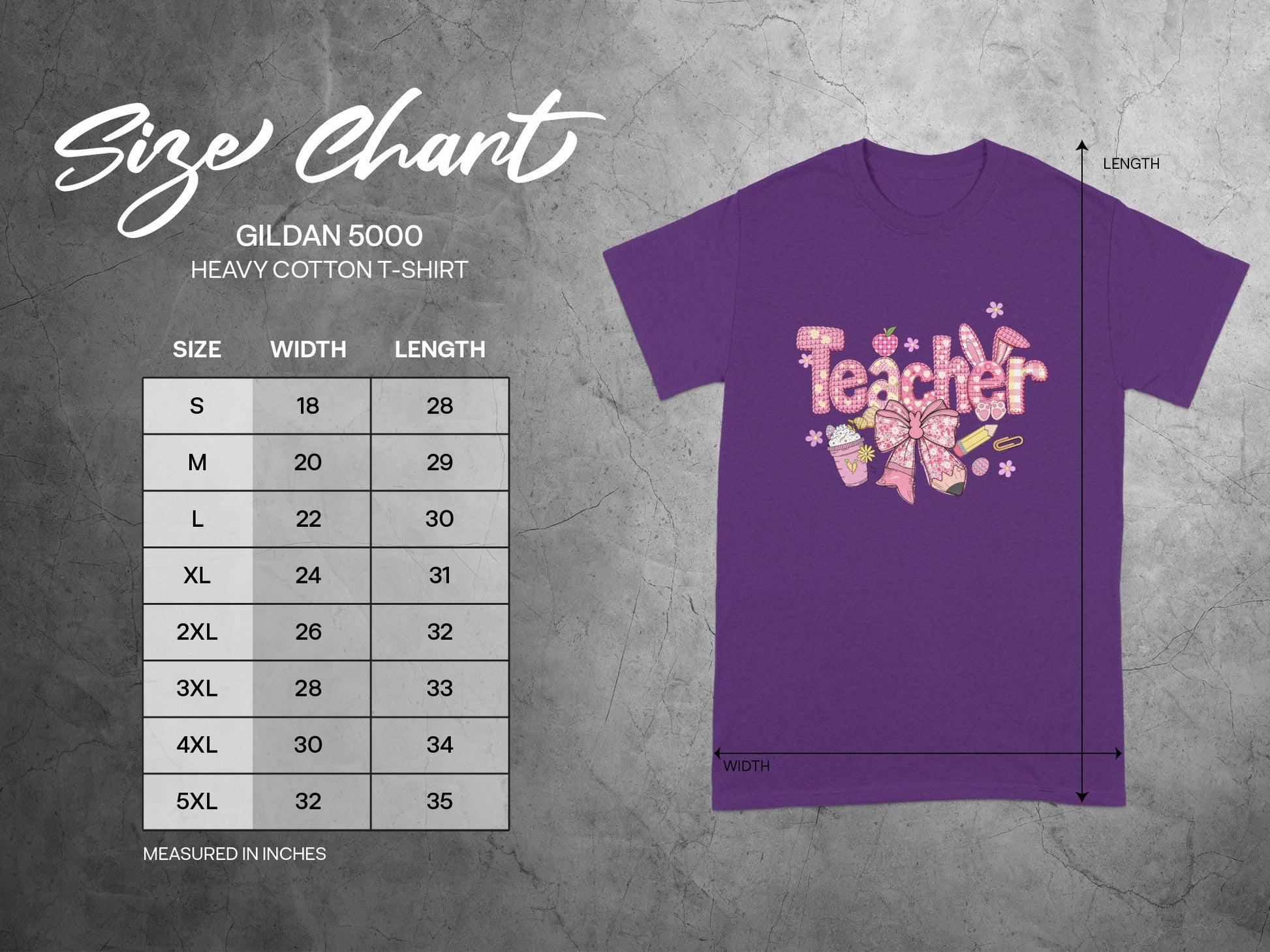 Floral Teacher Design Heavy Cotton T-Shirt for Educators