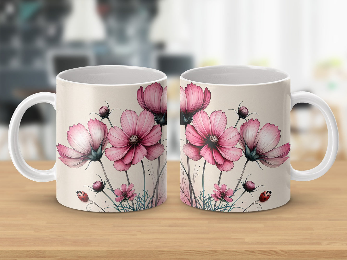 Pink Cosmos Flower Ladybug Floral Elegant Mug product type
Mug, Coffee Mug, Tea Mug, Drinkware, Gift Mug, Floral Mug, Pink Flowers, Cosmos Flower, Ladybug Design, Nature Theme, Botanical Art, Garden Flowers, Cute Ladybug, Flower Lover, Gift Idea, Home Decor, Kitchenware, Unique Mug, Aesthetic Mug, Spring Flowers