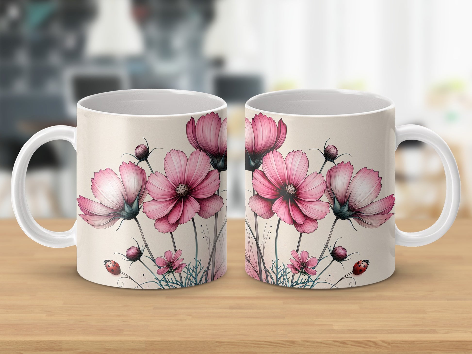 Pink Cosmos Flower Ladybug Floral Elegant Mug product type
Mug, Coffee Mug, Tea Mug, Drinkware, Gift Mug, Floral Mug, Pink Flowers, Cosmos Flower, Ladybug Design, Nature Theme, Botanical Art, Garden Flowers, Cute Ladybug, Flower Lover, Gift Idea, Home Decor, Kitchenware, Unique Mug, Aesthetic Mug, Spring Flowers
