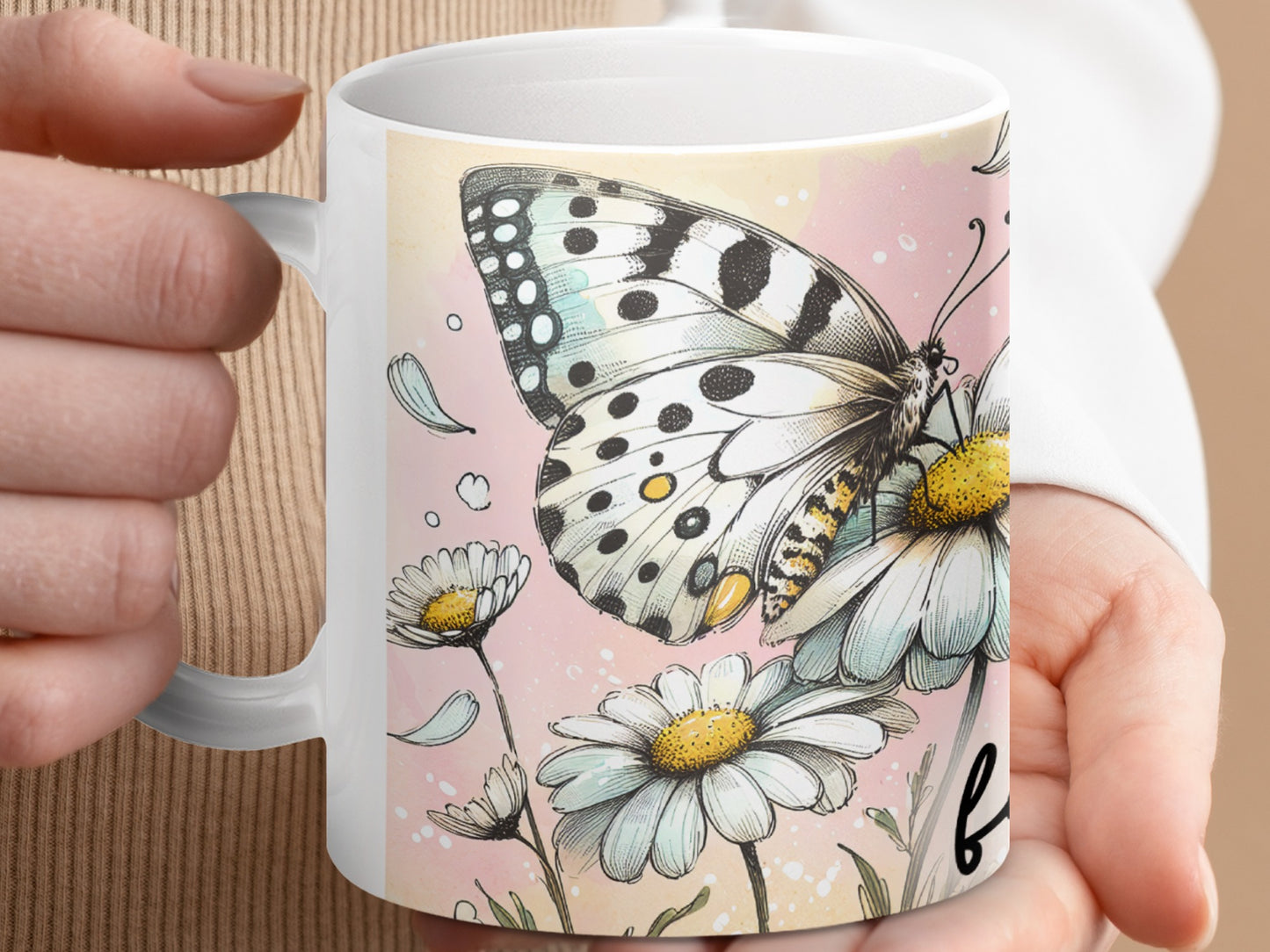White Butterfly Daisies Pink Watercolor Mug product type
Butterfly
Daisies
Floral
Nature
Mug
Cup
Drinkware
Home Decor
Gift
Spring
Summer
Watercolor
Pink
White
Garden
Insect
Elegant
Sketch
Hand Drawn
Coffee Tea