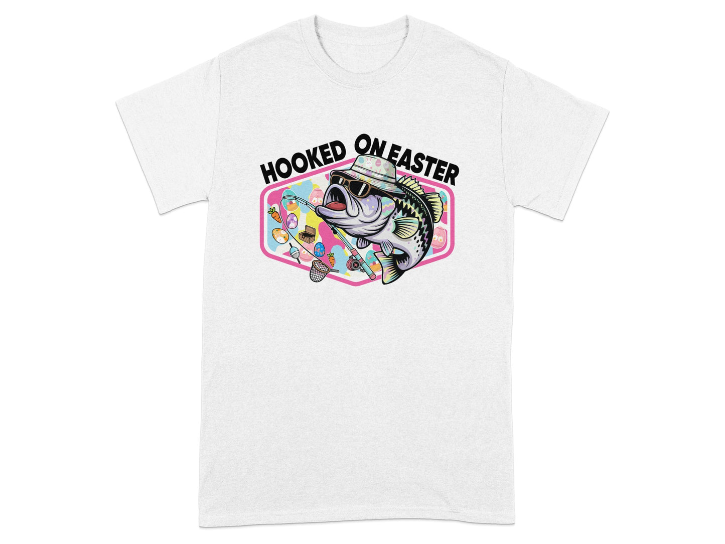 Hooked On Easter Graphic T-Shirt Fun Holiday Apparel