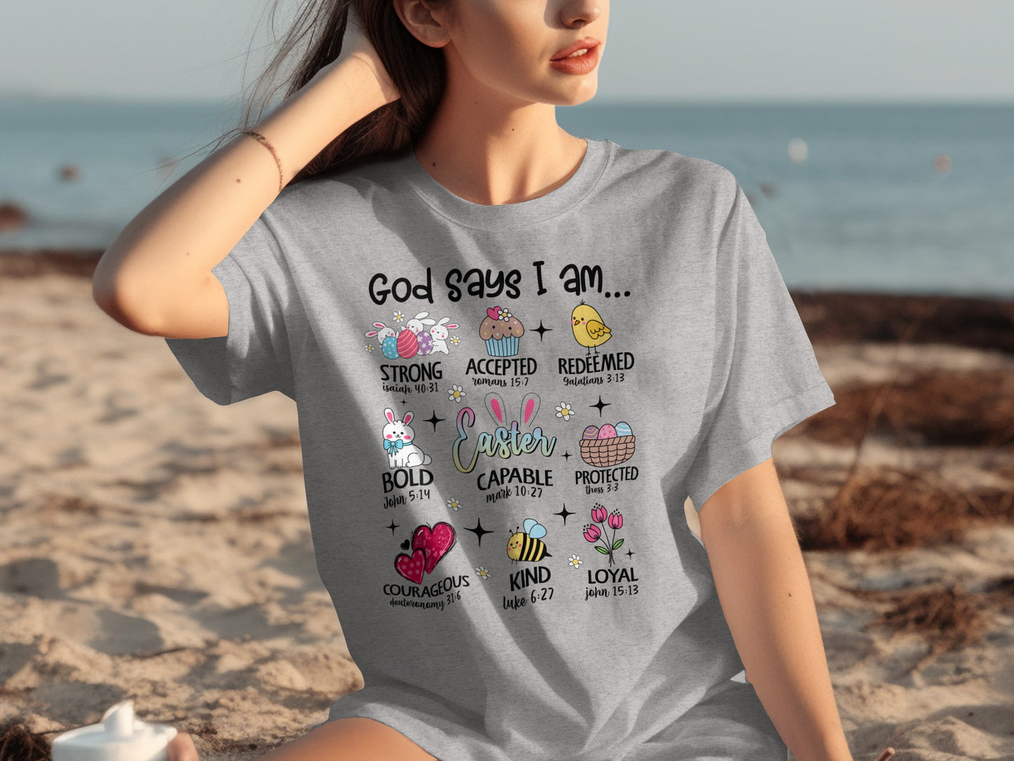 God Says I Am Strong Accepted Redeemed Easter Shirt