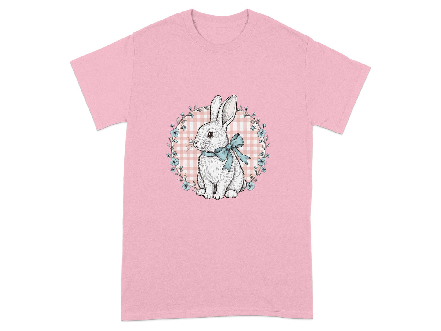 Cute Bunny with Blue Bow T-Shirt