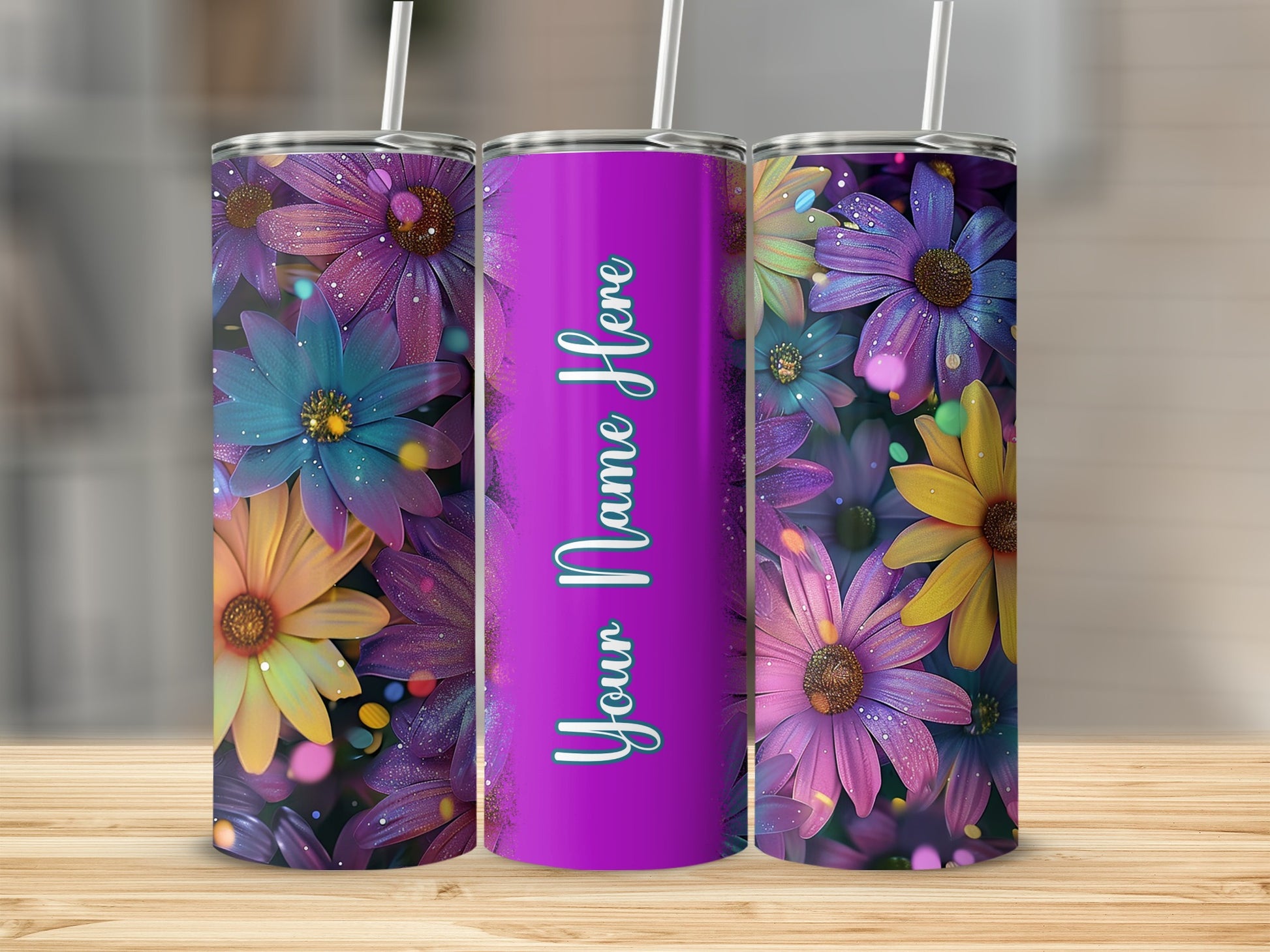 Vibrant Floral Personalized Name Tumbler Colorful Sparkle product type
Tumbler
Skinny Tumbler
Floral Design
Personalized Name
Custom Tumbler
Vibrant Flowers
Purple Flowers
Blue Flowers
Yellow Flowers
Colorful Drinkware
Sparkle Effect
Daisy Pattern
Gift Idea
Custom Gift
Drink Cup
Summer Accessory
Spring Vibes
Bokeh Design
Unique Tumbler
Personalized Drink