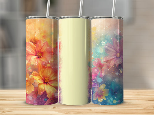 Colorful Floral Design Tumblers for Stylish Hydration