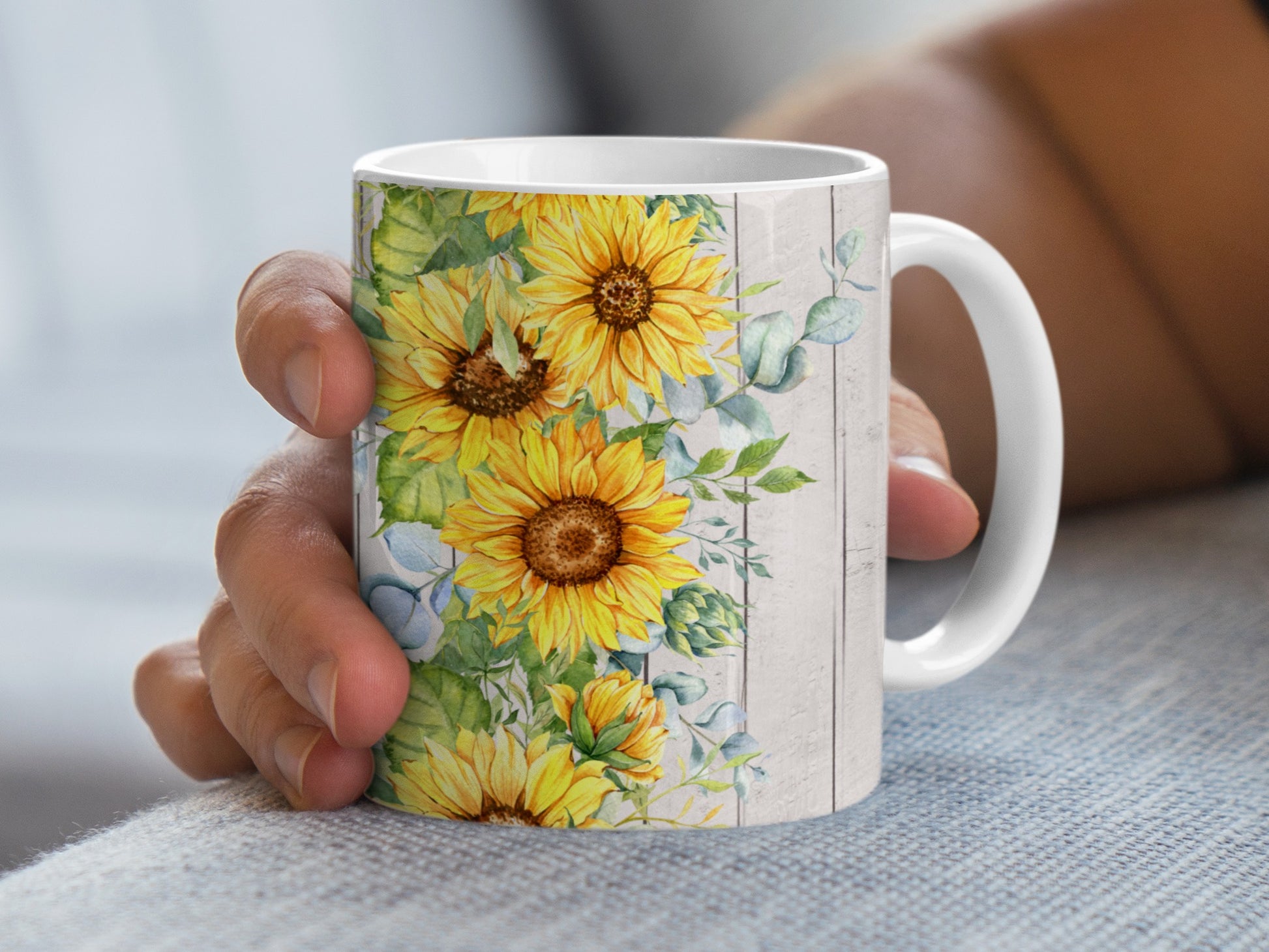 Bright Sunflowers Eucalyptus Wood Grain Pattern Mug product type
Sunflower
Eucalyptus
Woodgrain
Floral
Botanical
Mug
Cup
Drinkware
Kitchen Decor
Home Gift
Rustic Design
Nature Inspired
Summer Vibes
Yellow Blooms
Green Foliage
White Ceramic
Coffee Lover
Tea Time
Farmhouse Style
Gift Idea