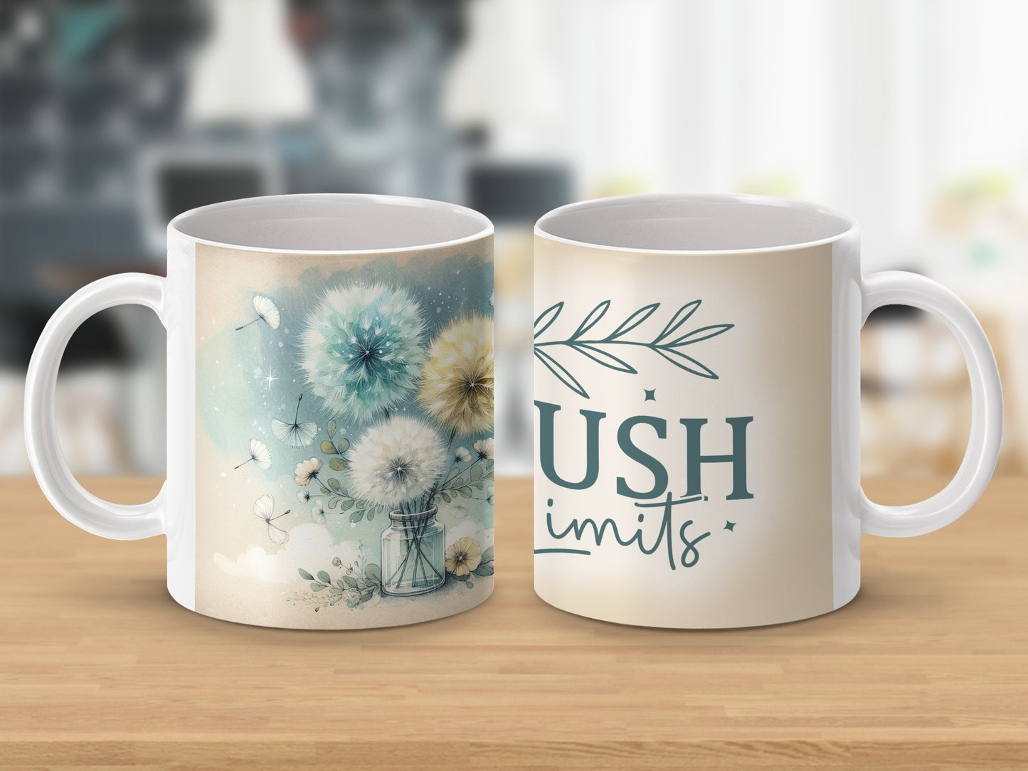 Watercolor Dandelion Floral PUSH limits Inspirational product type

Mug
Coffee Cup
Tea Mug
Dandelion Art
Watercolor Design
Floral Illustration
Inspirational Quote
PUSH limits
Botanical Print
Home Kitchen
Drinkware Gift
Unique Design
Artistic Mug
Nature Inspired
Motivational Gift
Decorative Mug
Everyday Use
Custom Mug
Office Decor
Beautiful Mug