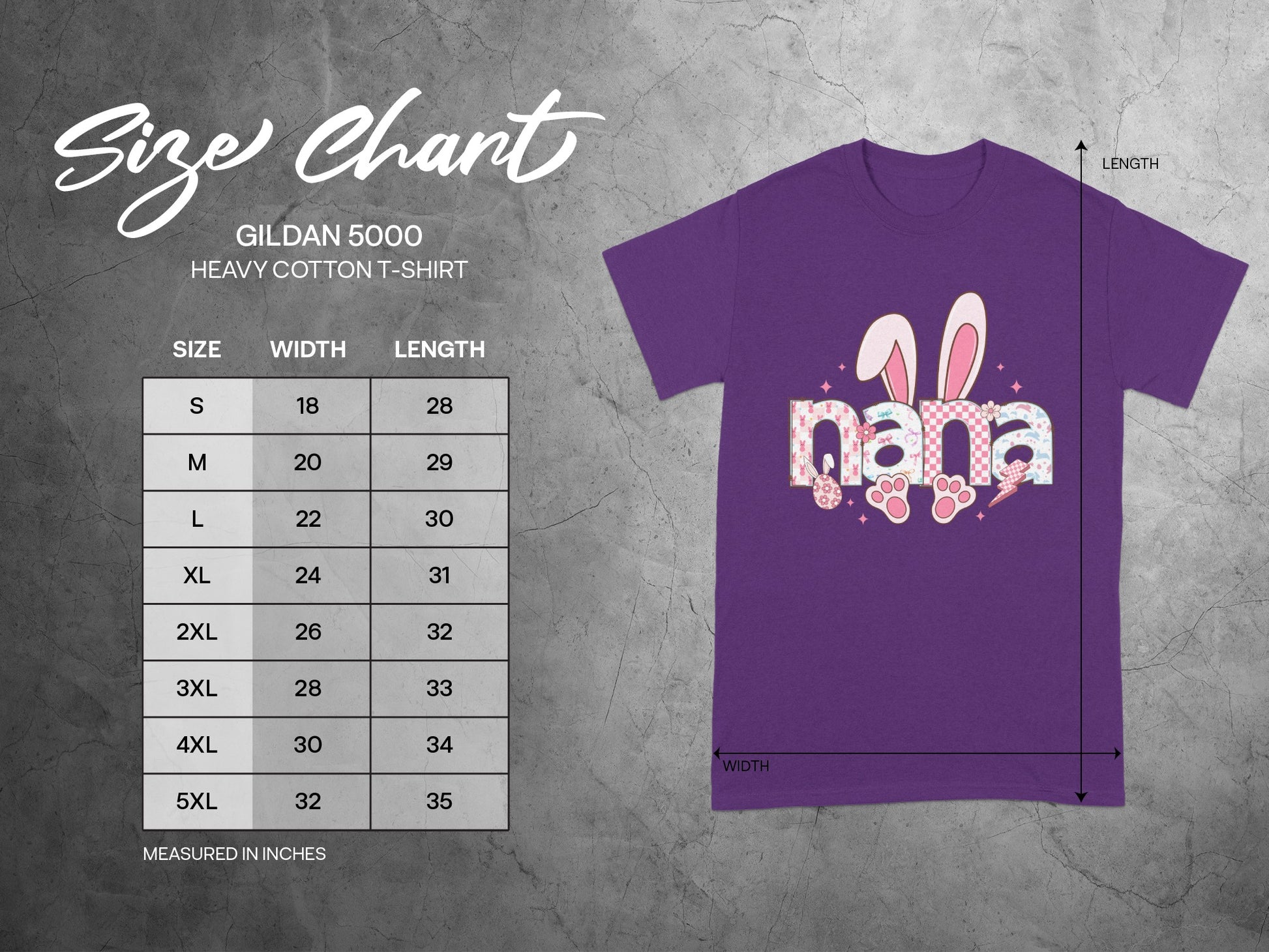 Cute Nana Bunny Ears and Paws Graphic T-Shirt