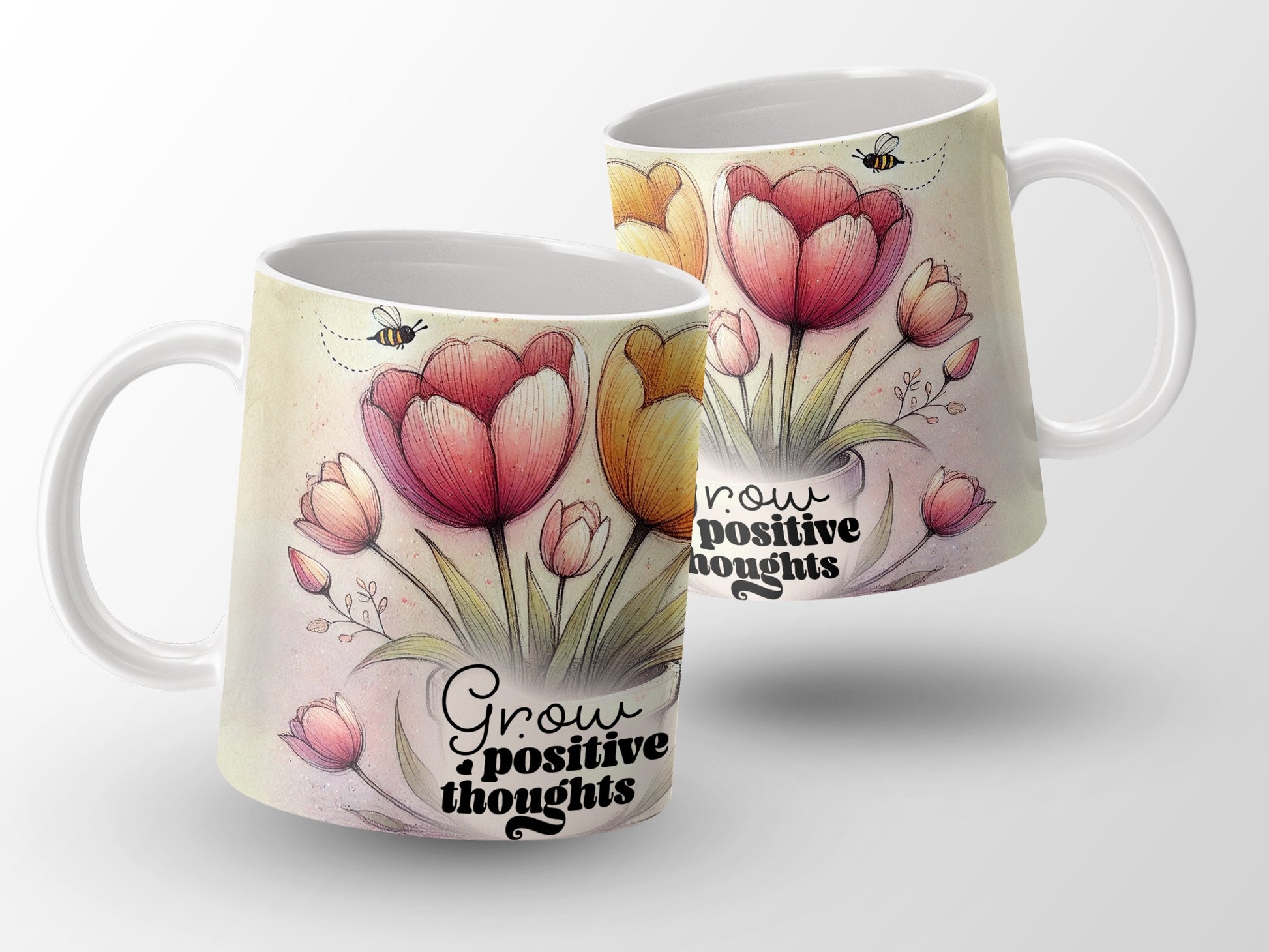 Grow Positive Thoughts Tulips Bees Illustration product type

Grow Positive Thoughts, Positive Thoughts, Motivational Mug, Inspirational Mug, Tulip Design, Floral Mug, Bee Illustration, Nature Inspired, Spring Theme, Garden Lover, Coffee Cup, Tea Mug, Drinkware, Unique Gift, Watercolor Style, Artistic Mug, Desk Accessory, Home Decor, Thoughtful Gift, Encouragement Gift