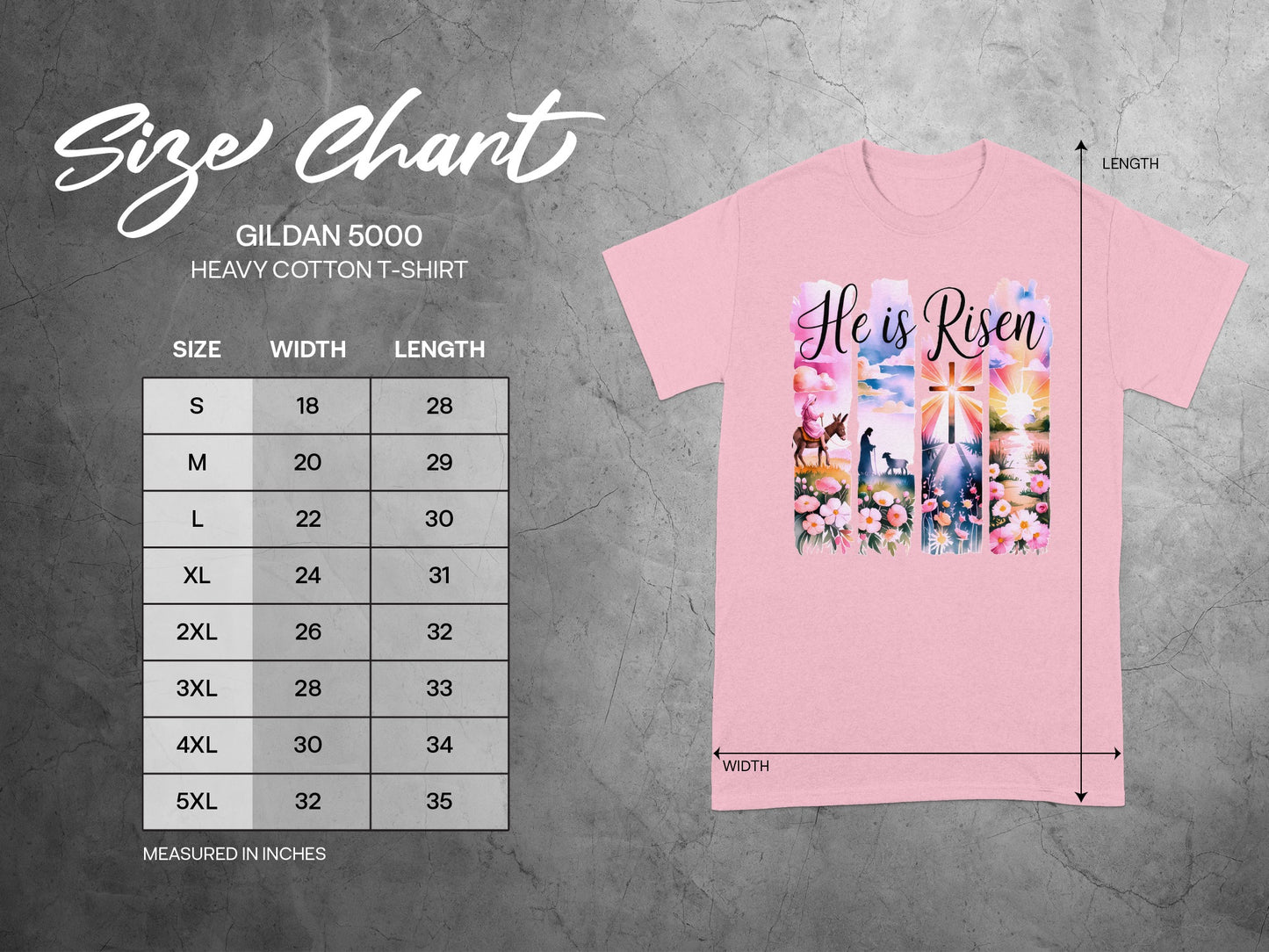 He is Risen Pink Gildan Graphic T-Shirt Product