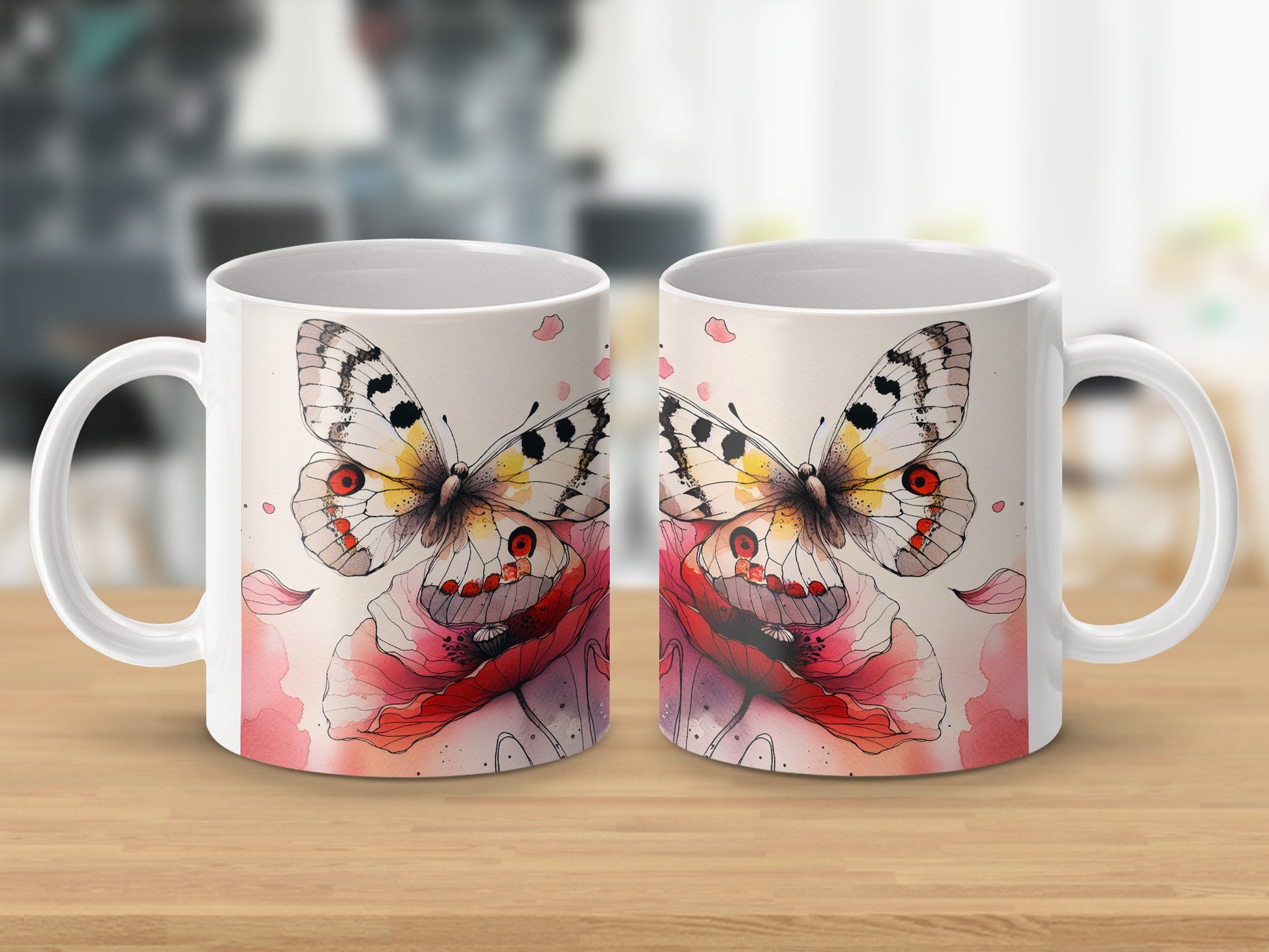 Vibrant Butterfly Flower Artistic Design Elegant White product type
butterfly, flower, floral, watercolor, art, design, mug, cup, drinkware, gift, nature, garden, insect, elegant, vibrant, colorful, home decor, kitchenware, unique, aesthetic